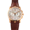 Excalibur Chronograph Rose Gold Silver Dial 42mm