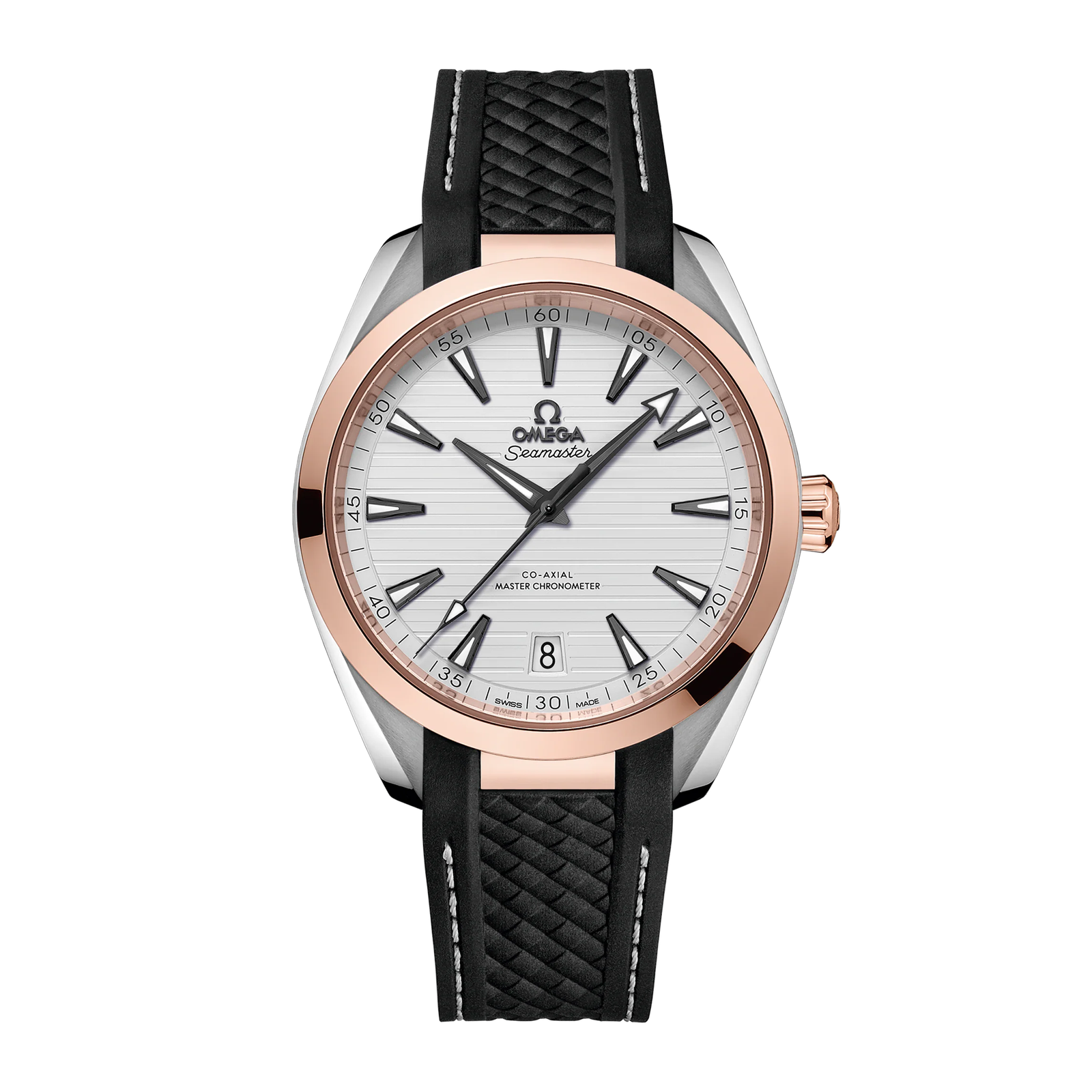 4677352c9ba4a24da61297b67f6bb633.png Aqua Terra Rose Gold & Steel Silver Dial 41mm - Image 1