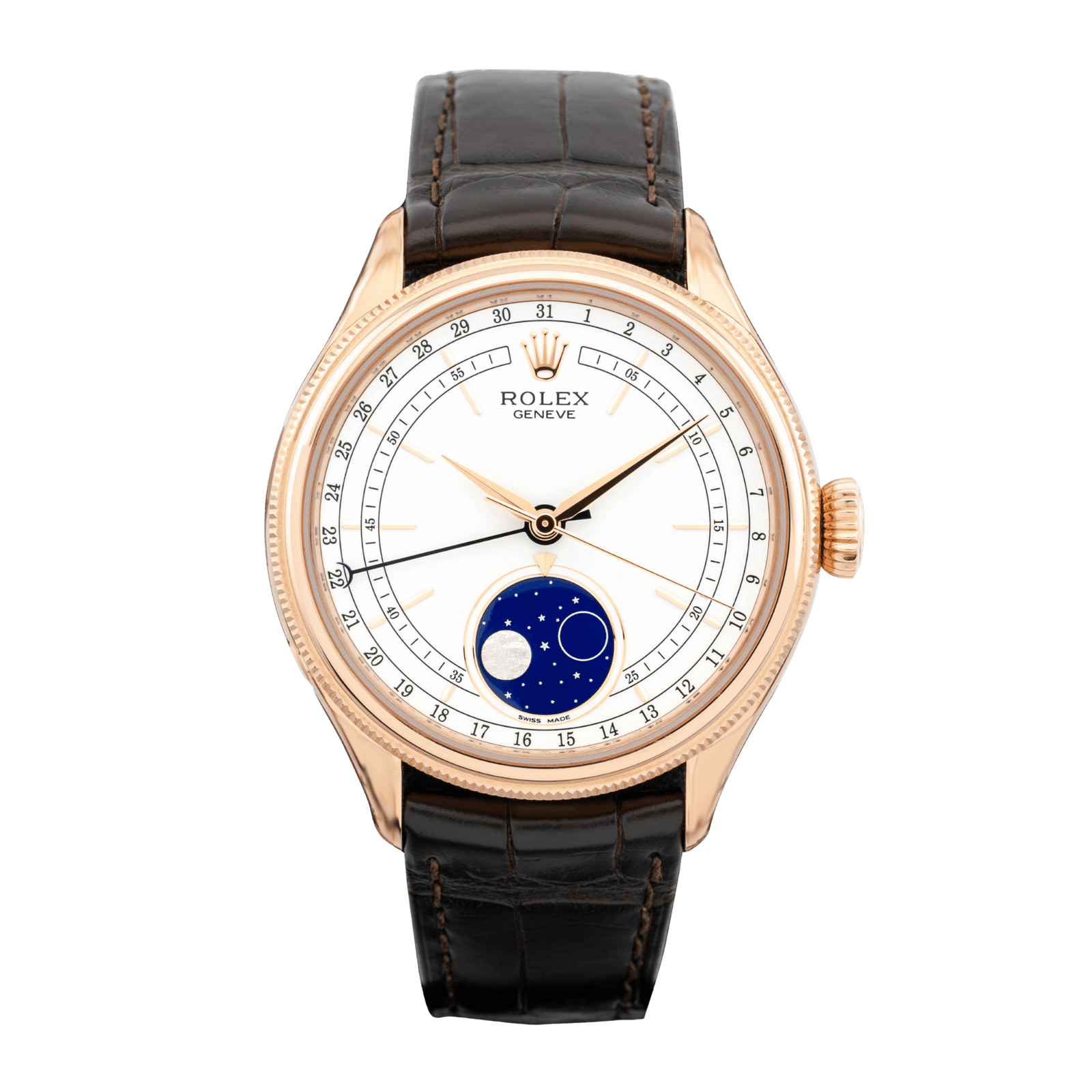 46f34f859bbda140c325e1def6a1c13d.png Cellini Moonphase Rose Gold White Dial 39mm - Image 1