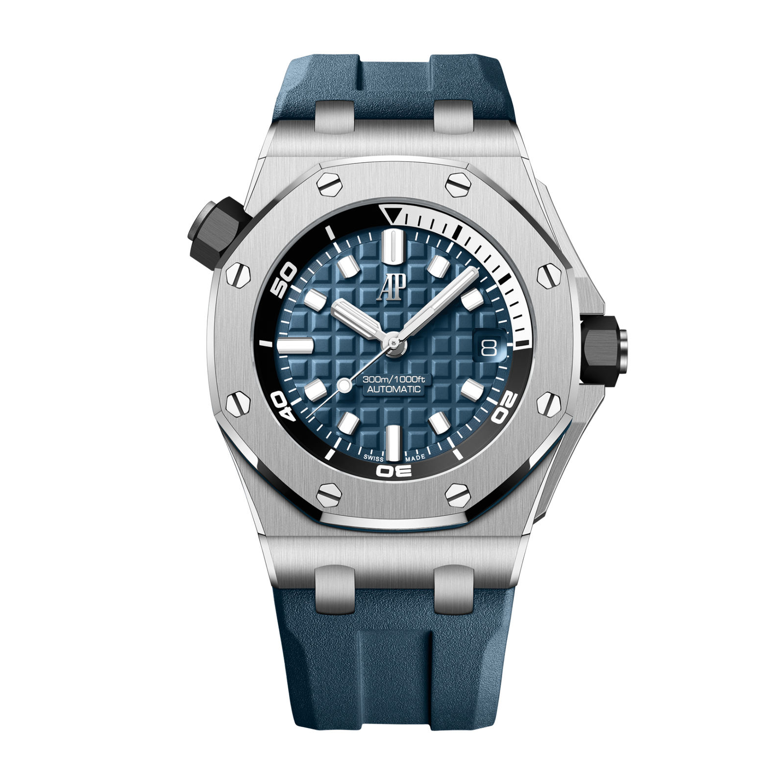 4bbcdcda3cd4f435d92b2577bb382a00.png Royal Oak Offshore Diver Steel Blue Dial 42mm - Image 1