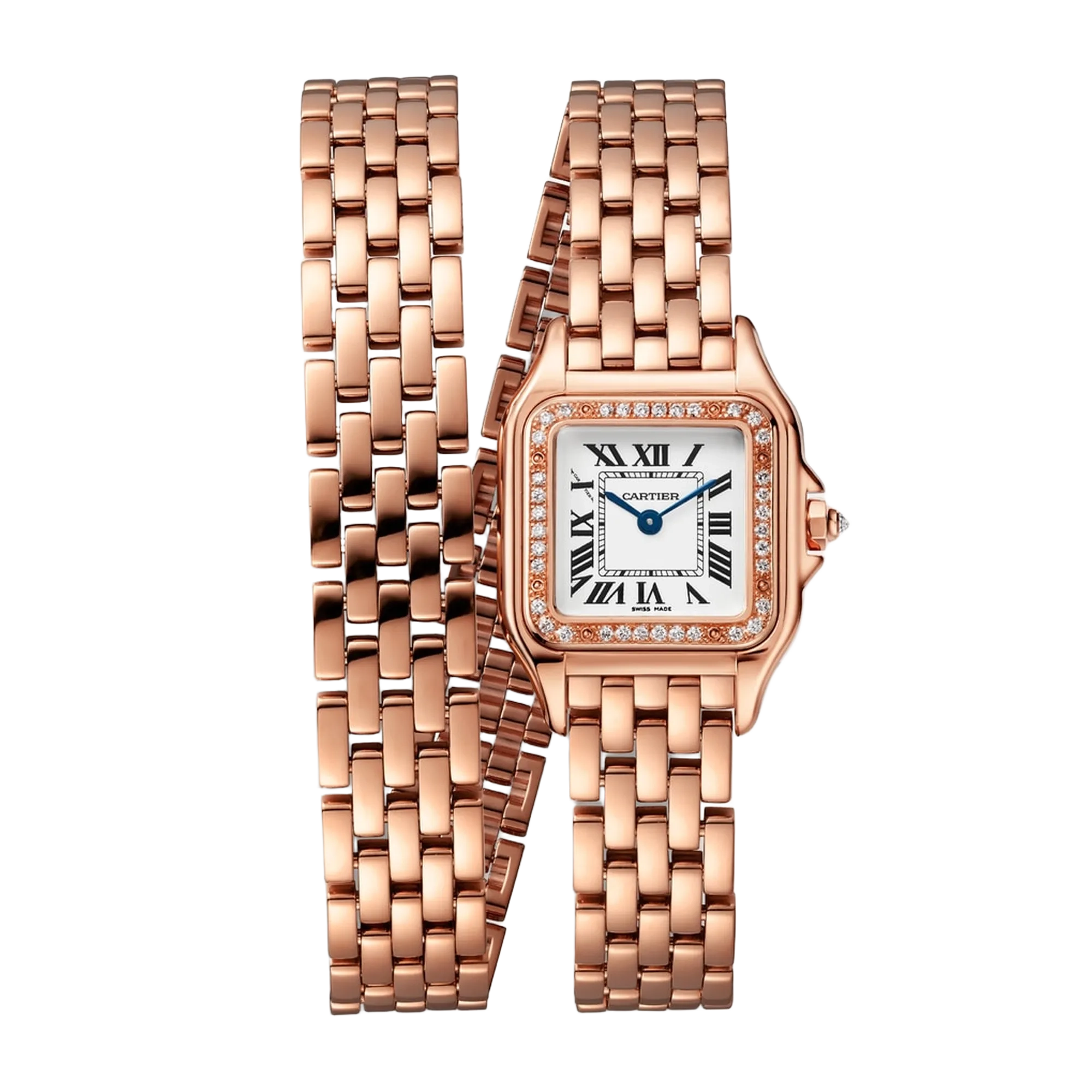 4c6572d818fd828e5a1cc1f78f44751a.webp Panthère de Cartier Rose Gold Diamond Silver Dial 22mm - Image 1