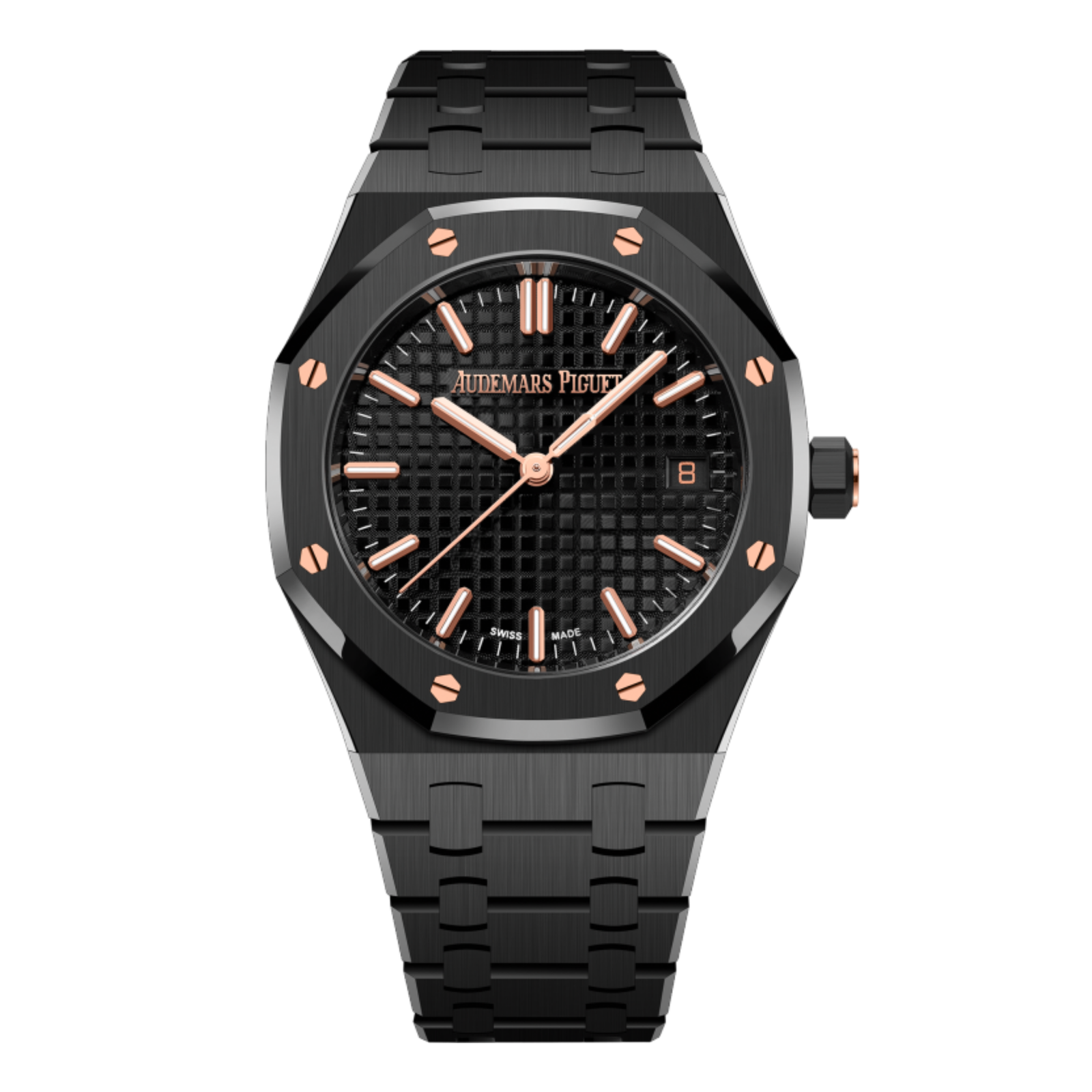 4c9189f83fd2aca08aae01c454b0ec38.png Royal Oak Ceramic Black Dial 34mm - Image 1