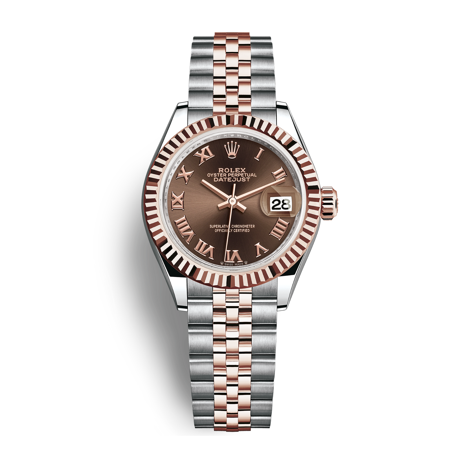 5359915947523f0678997cb3b601ccdb.png Lady-Datejust Rose Gold & Steel Brown Dial 28mm - Image 1