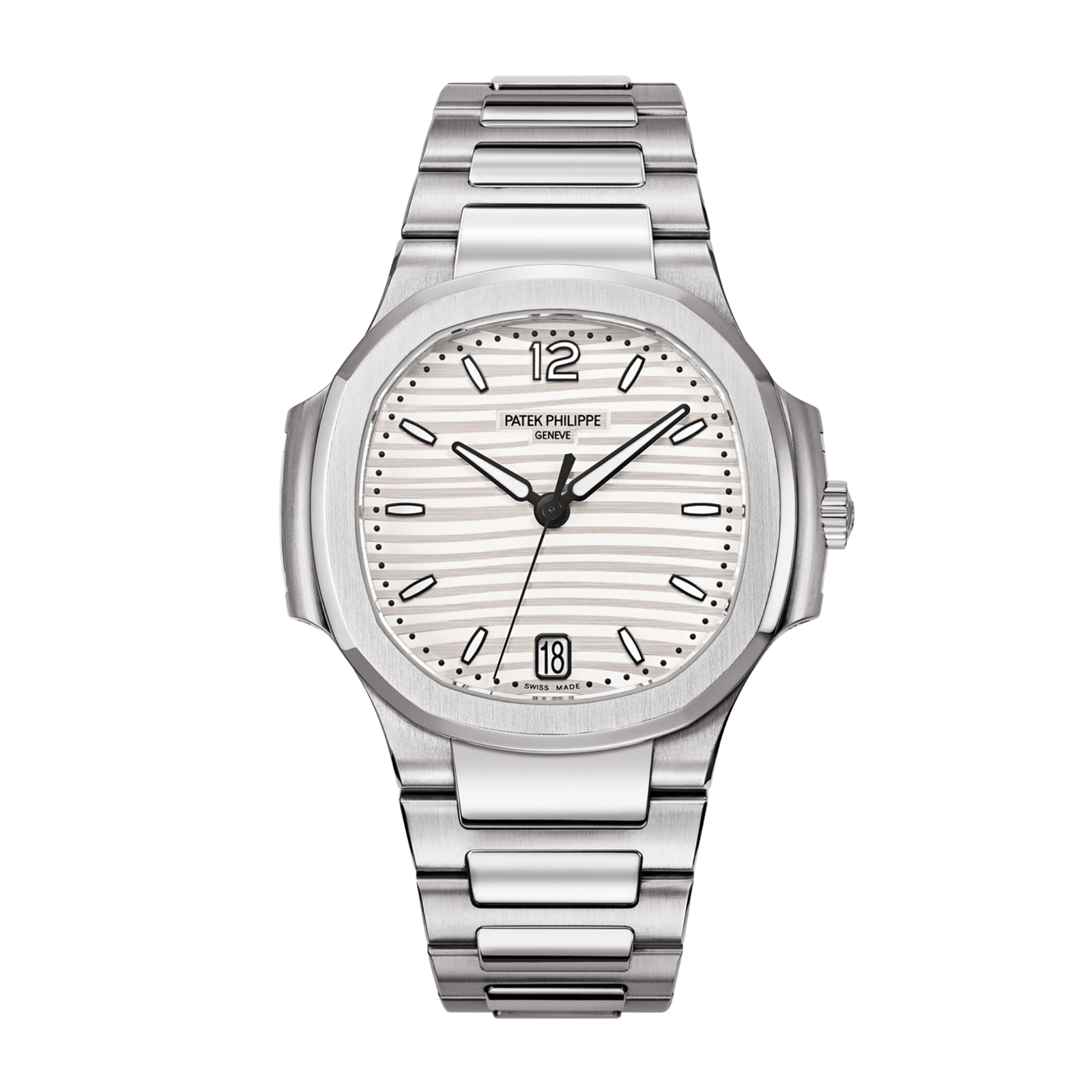 54024eb885928aaa4d64252a0ec03cc1.png Nautilus Ladies Steel White Dial 35mm【2021new】 - Image 1