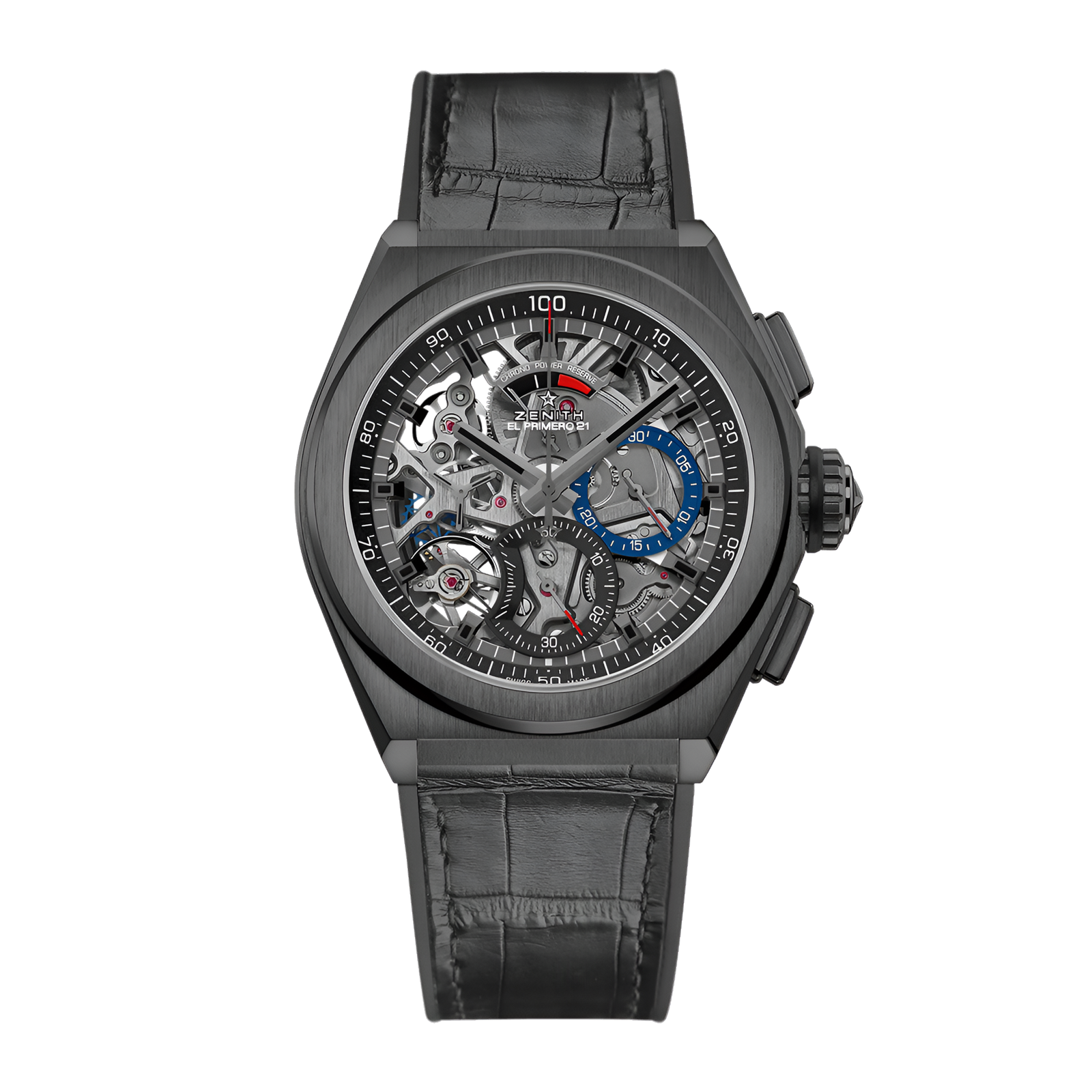 55bd011a673c8a05a5ece671fc1dfa96.png Defy El Primero 21 Ceramic Skeleton DIal 44mm - Image 1