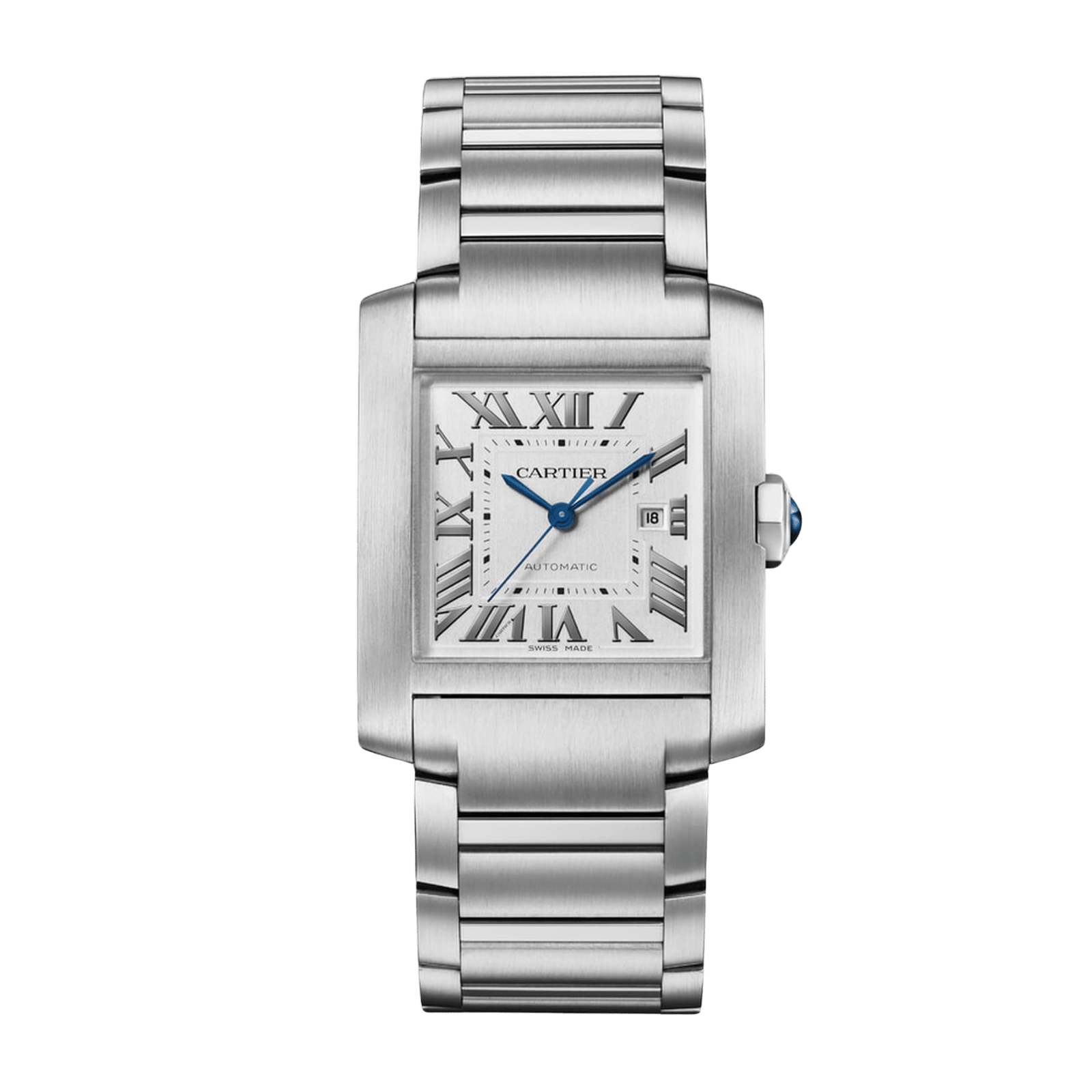 58964a76e015f254bcbf22ceb34114b4.png Tank Française Steel Silver Dial 30mm - Image 1