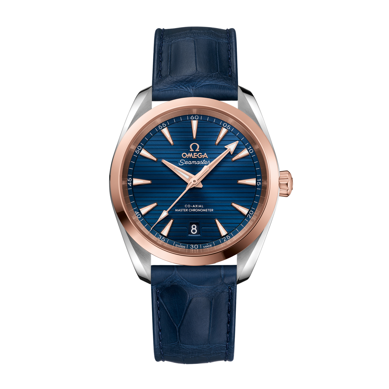 592c30d4d656a332e396f39177ca1933.png Aqua Terra Rose Gold & Steel Blue Dial 38mm - Image 1