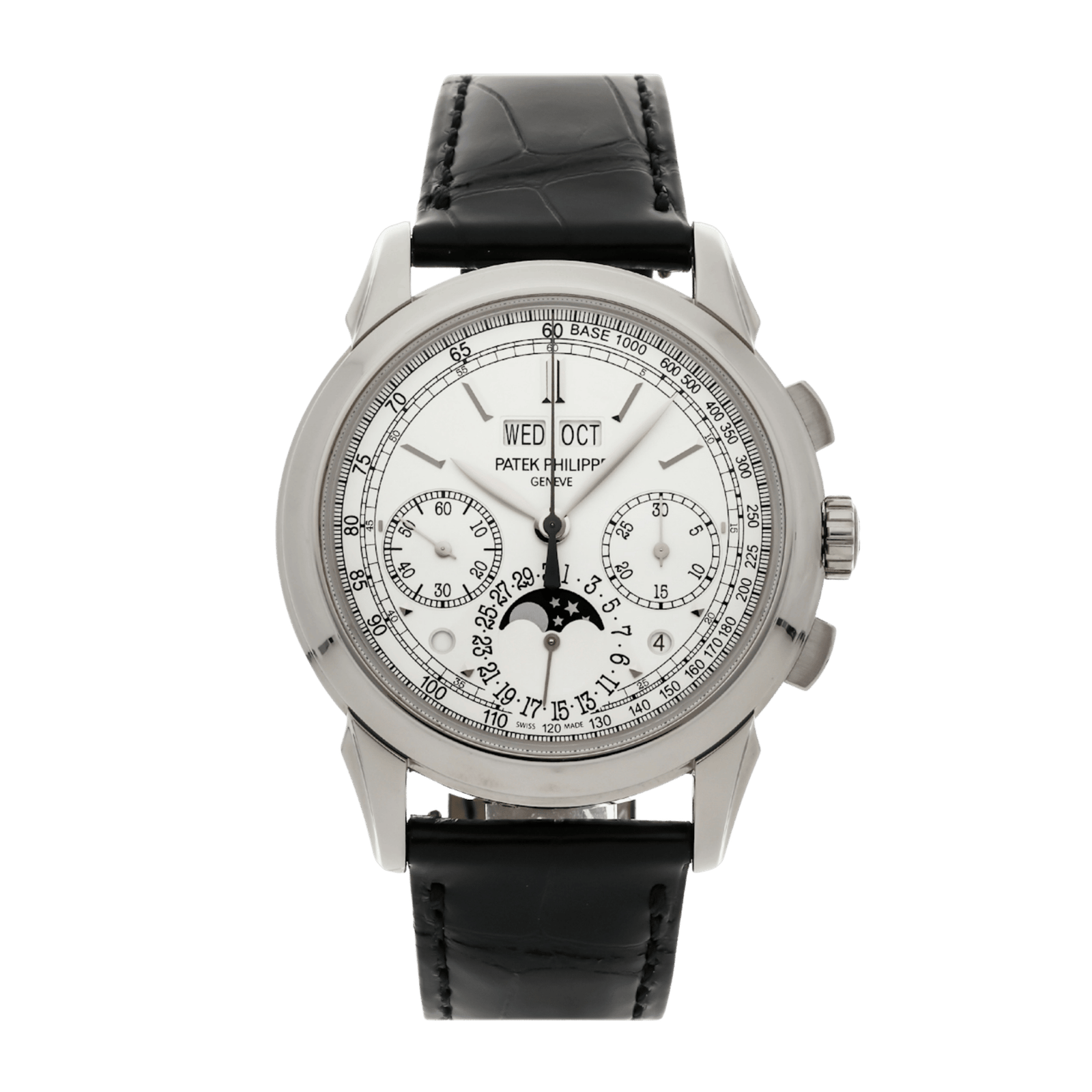 5958a4254623810c4c7261bc45ce929b.png Perpetual Calendar Chronograph White Gold Silver Dial 41mm - Image 1