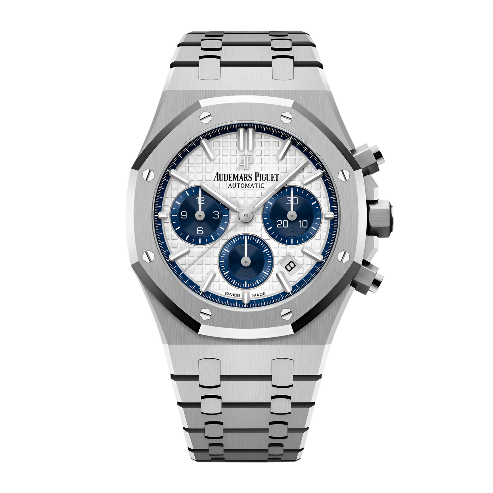596585907eb92027967e8f2b692bd266.png Royal Oak Chronograph Steel Silver Dial 38mm - Image 1