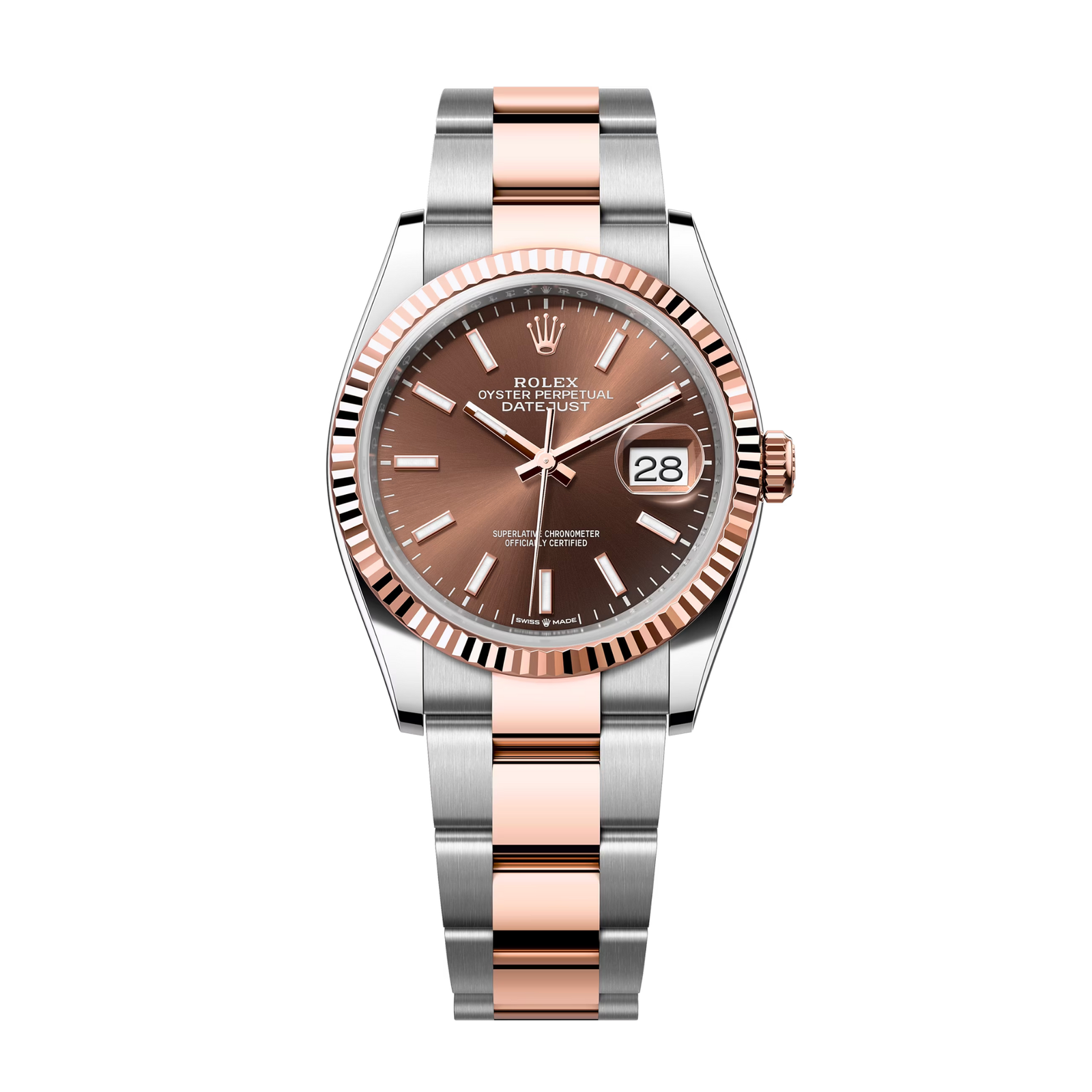 5a4702c23a8ff8bb130216b3768f7037.png Datejust Rose Gold & Steel Chocolate Dial 36mm - Image 1