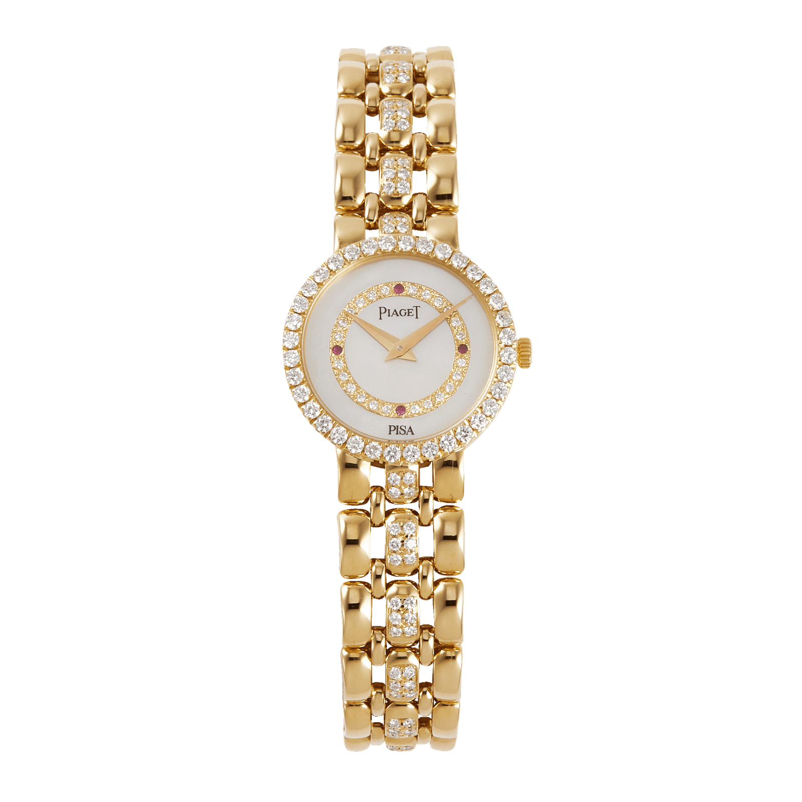 5bf809547faef684bc21bfb033efb947.png Vintage Yellow Gold Diamond Mother of Pearl Dial - Image 1