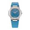 Nautilus White Gold Diamond Azure Blue Dial 32mm