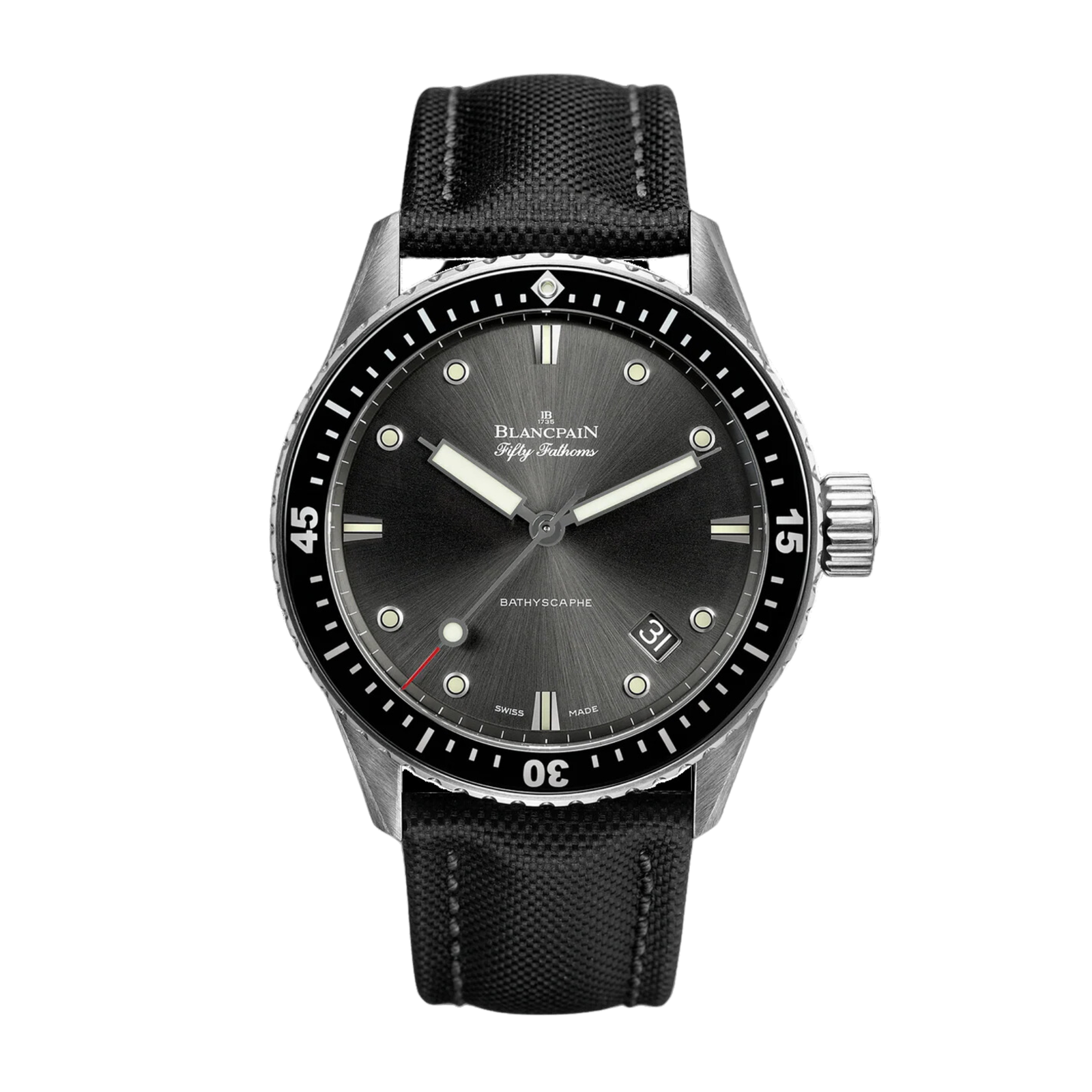 5d1ee6804c5b33c038d5872e8c416d35.png Fifty Fathoms Bathyscaphe Steel Grey Dial 43mm - Image 1