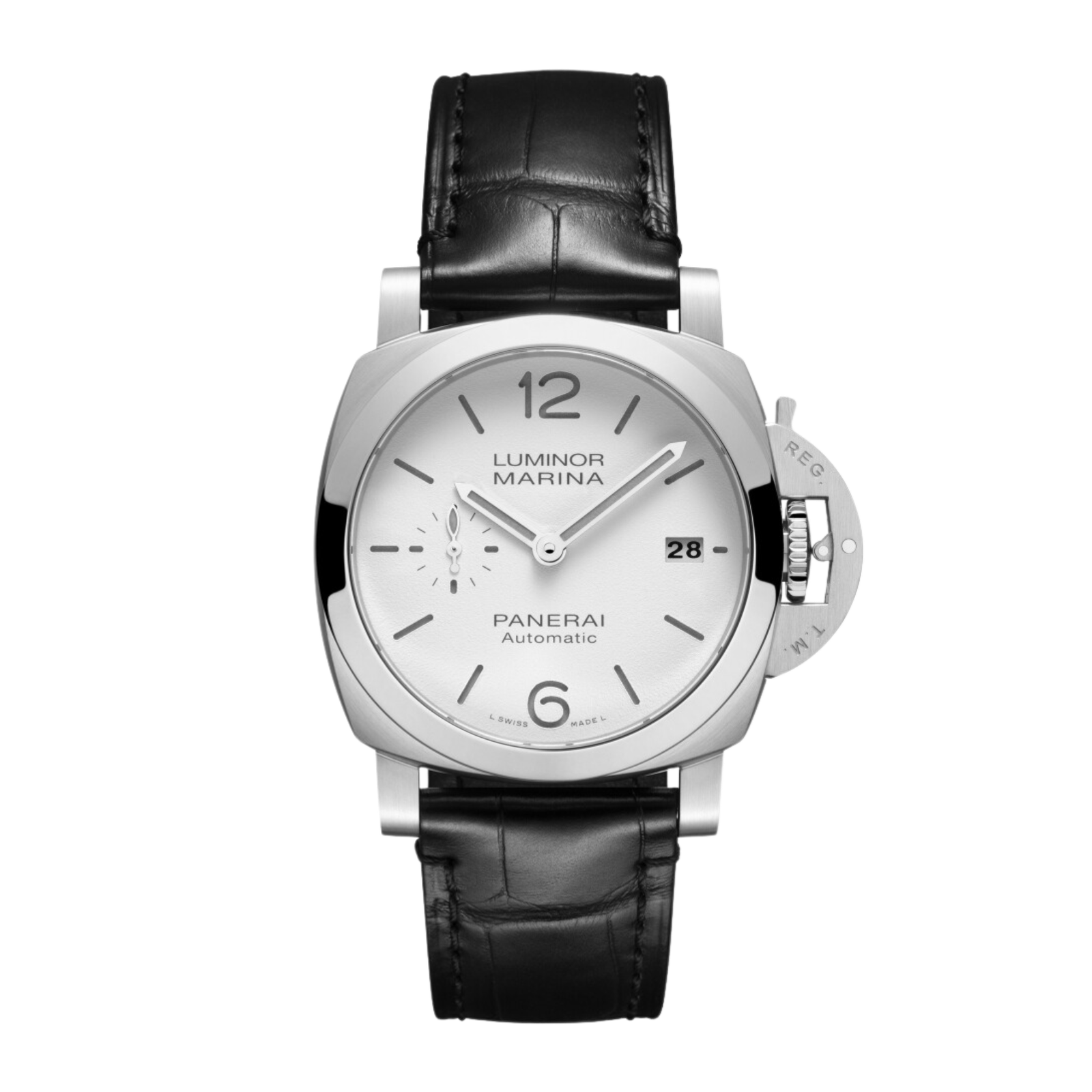 5d7c65eaa2e8b95a56f04b231267cc85.png Luminor Marina Quaranta Steel White Dial 40mm - Image 1
