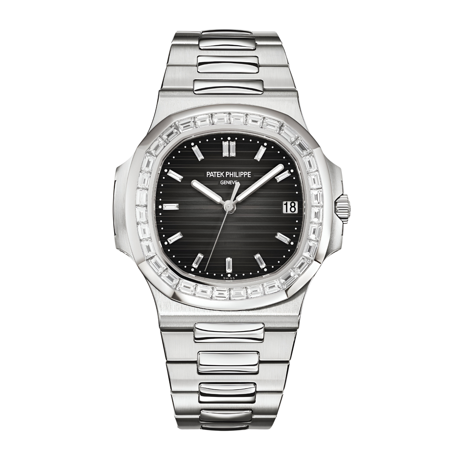 5ed9efb0e15f6494222297c7ec81673d.png Nautilus Platinum Diamond Grey Dial 40mm【2021like new】 - Image 1