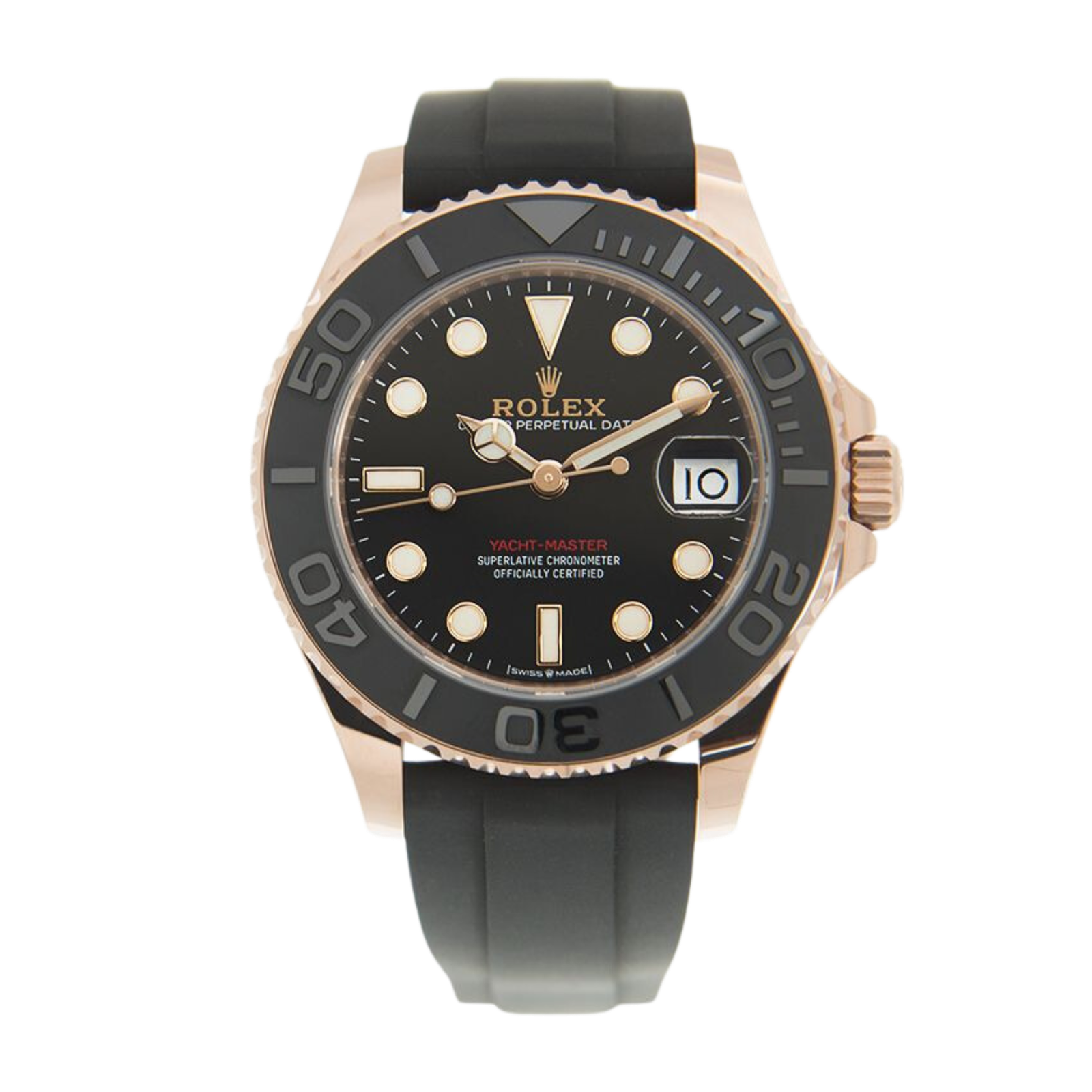5f72721a198be4aeea449a65a463254b.png Yacht-Master Rose Gold Oysterflex Black Dial 37mm - Image 1