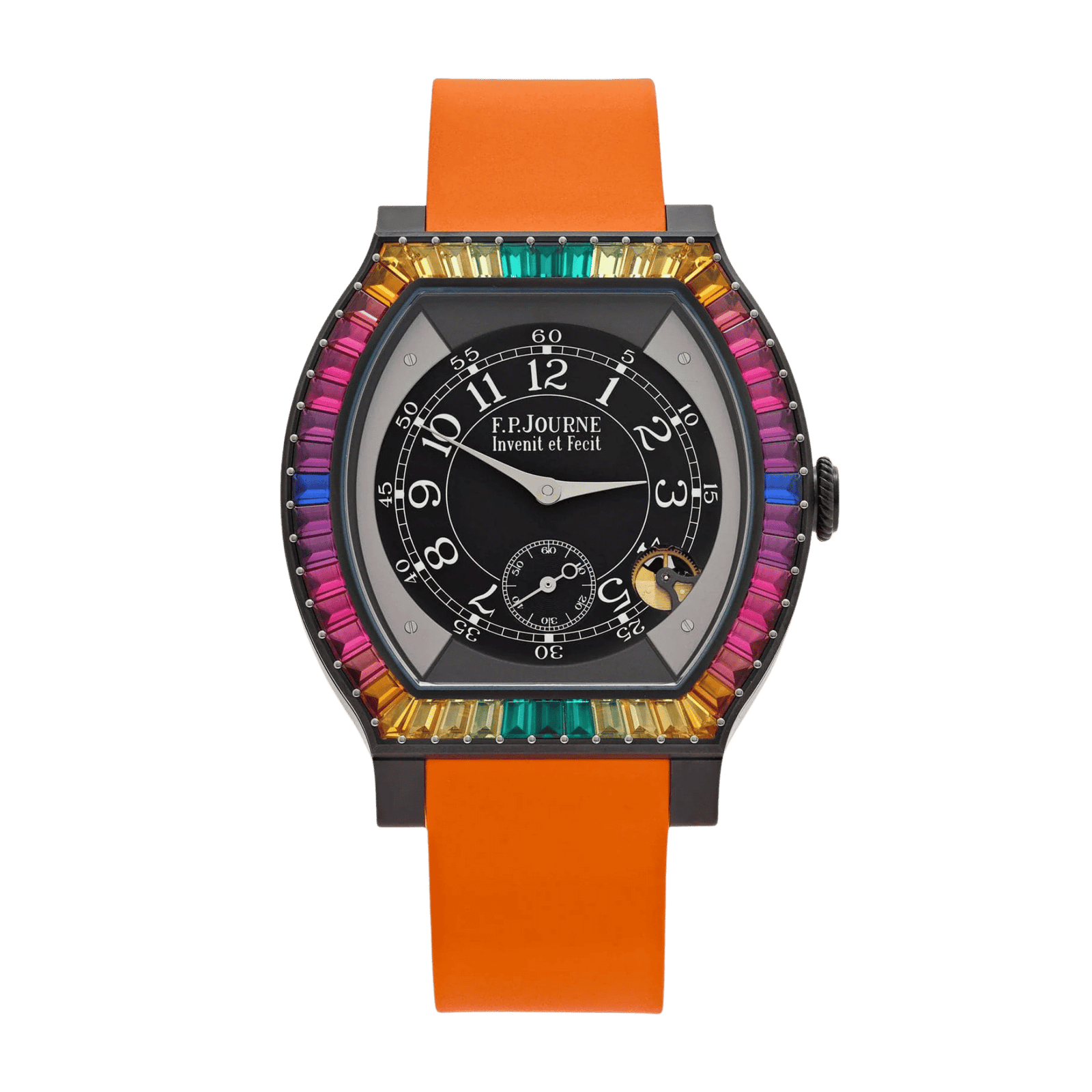 5f8f9fd1229f18296383dae6ac154e94.png Élégante "Gino's Dream" Titanium Rainbow Black DIal 48mm - Image 1