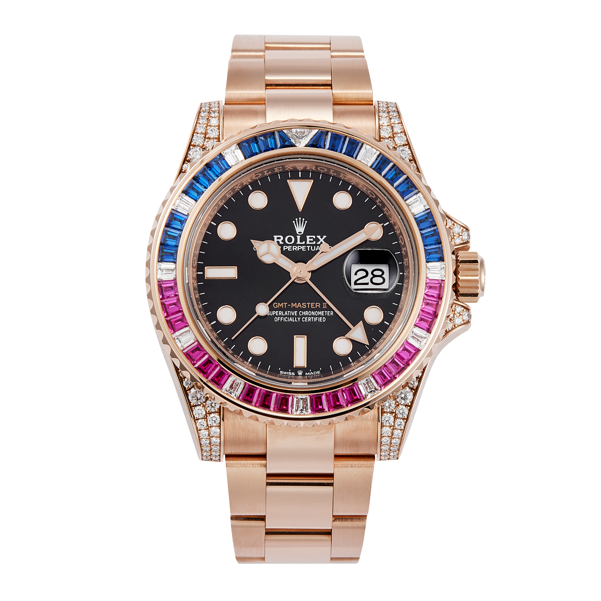 608e92014ce1fd984105c31e19fa6b68.webp GMT-Master II Rose Gold Diamond Black Dial 40mm - Image 1