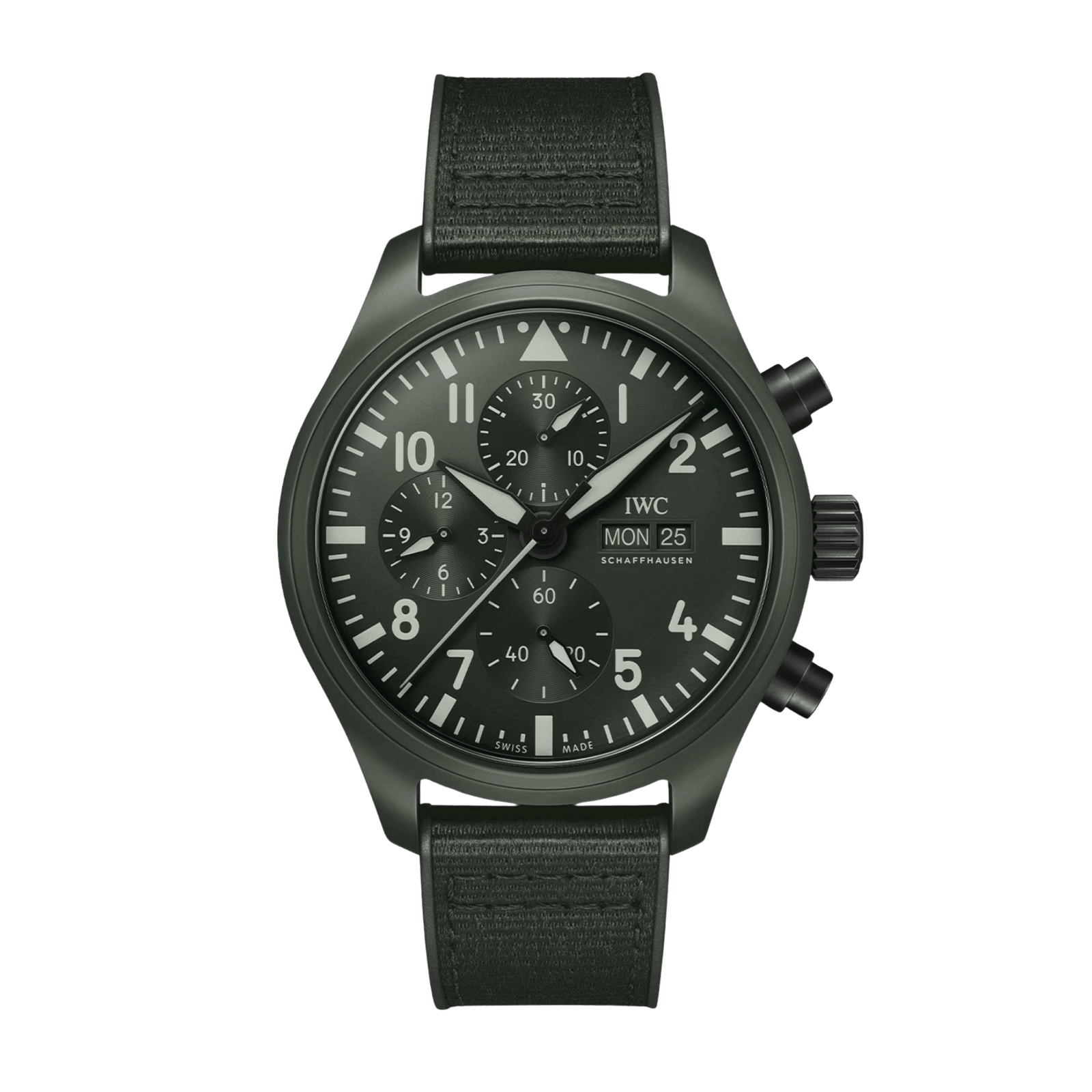 658c0ebb5d2a6ba10f0506ebf283d907.png Pilot's Watch Chronograph Top Gun "Woodland" Ceramic Green Dial 44mm - Image 1