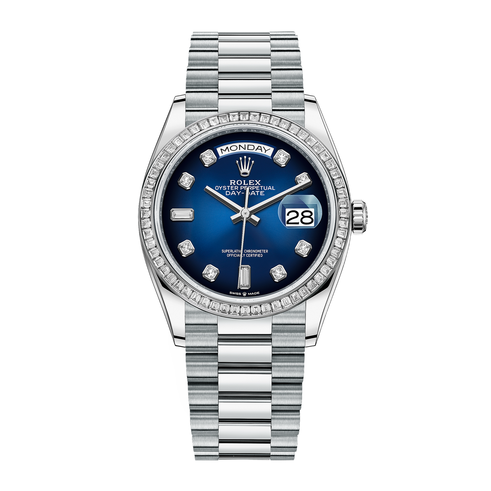 6800973a72f0b47faf3aa55036387d54.png Day-Date 36 Platinum Blue Dial 36mm - Image 1