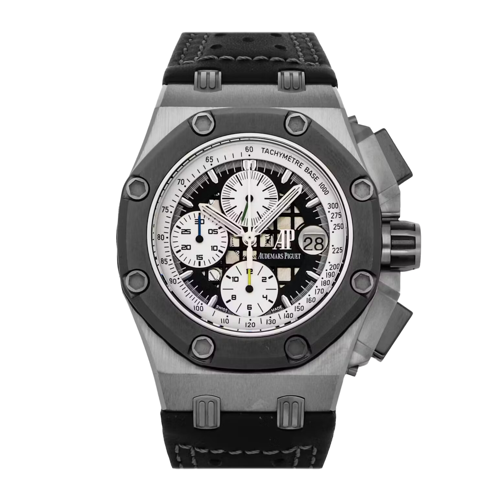 6b33b050c0d12cd54f9533cb1461ddd6.png Royal Oak Offshore "Barrichello II" Titanium Black Dial 42mm - Image 1