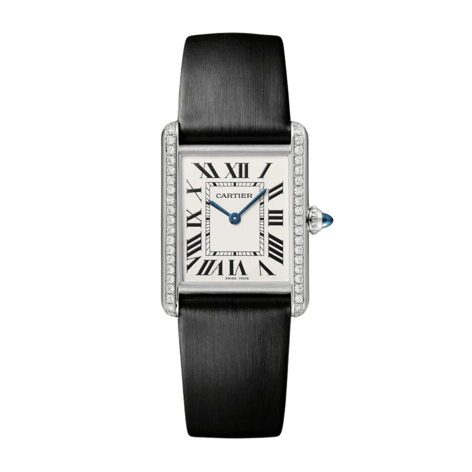 6ba92792824da9753691b704192e4952.png Tank Must de Cartier Steel Diamond Silver Dial 25mm - Image 1