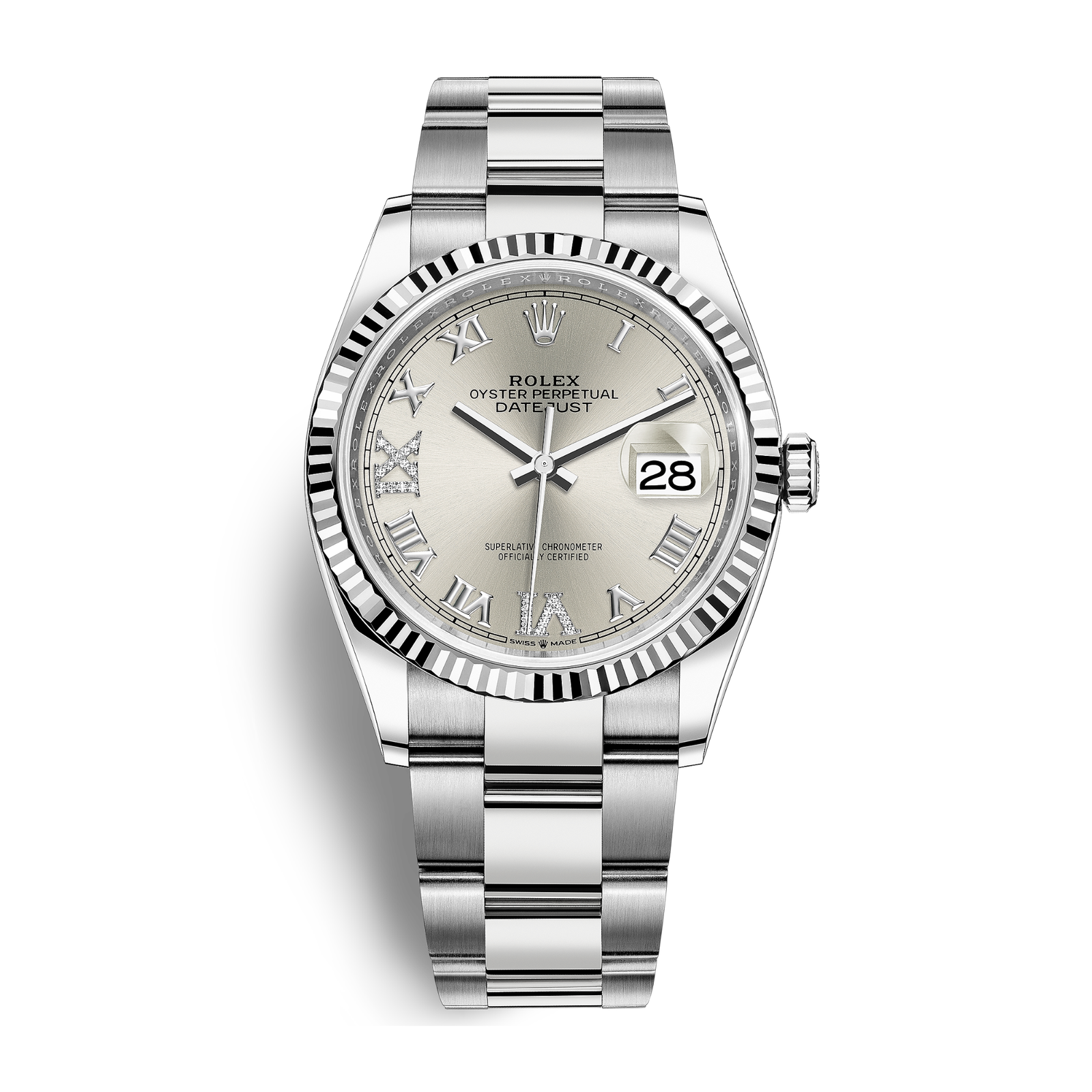 6de80dced598859eebce6c1f0d895d5a.png Datejust Steel Silver Dial 36mm - Image 1