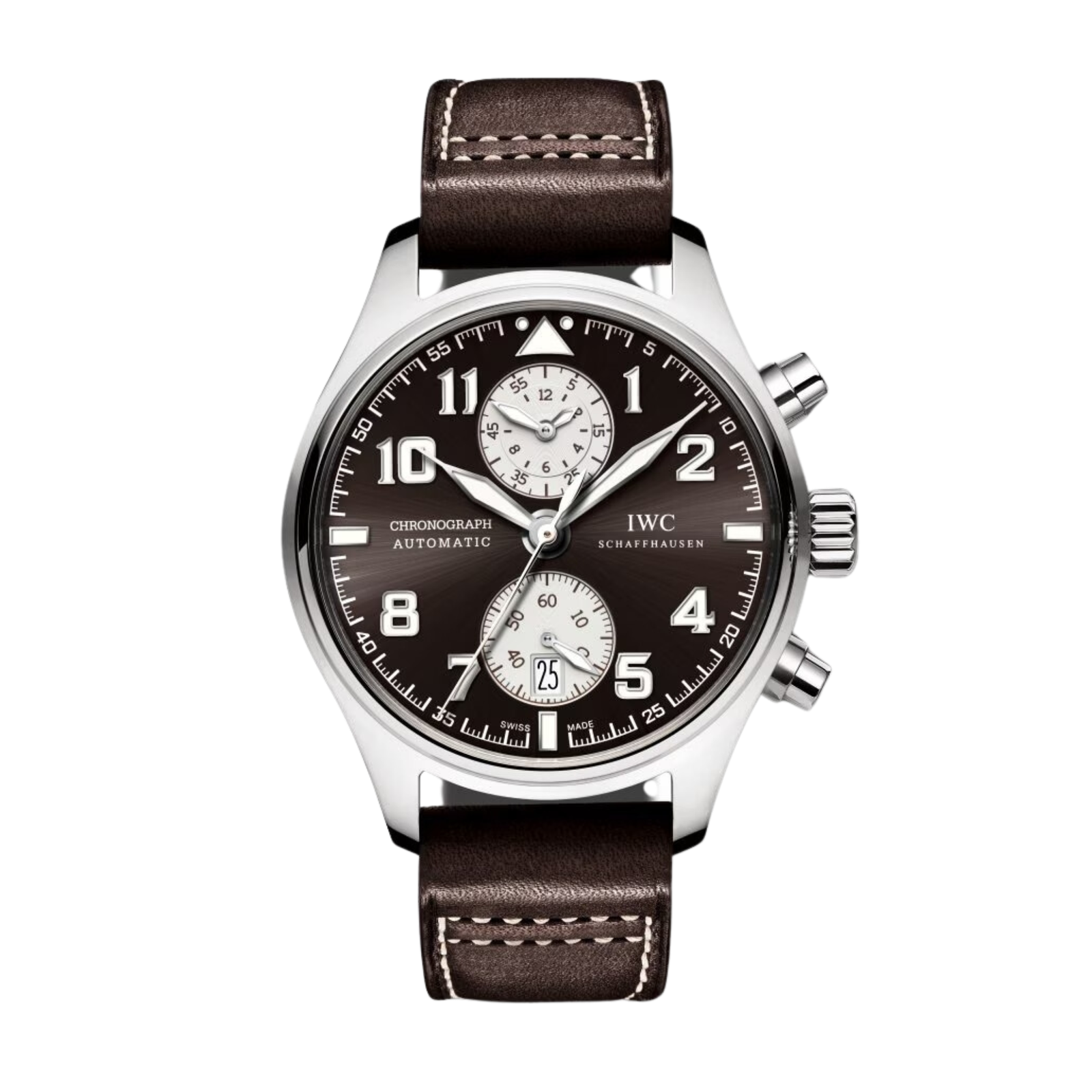 6ffa8efe14cdf46c14902296ed378f81.png Pilot's Watch Chronograph Antoine De Saint Exupery Steel Brown Dial 43mm - Image 1