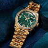 Day-Date Diamond & Yellow Gold Green Malachite Dial 36mm - Image 2