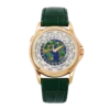 World Time Rose Gold Cloisonne Enamel USA Asia Map 39mm
