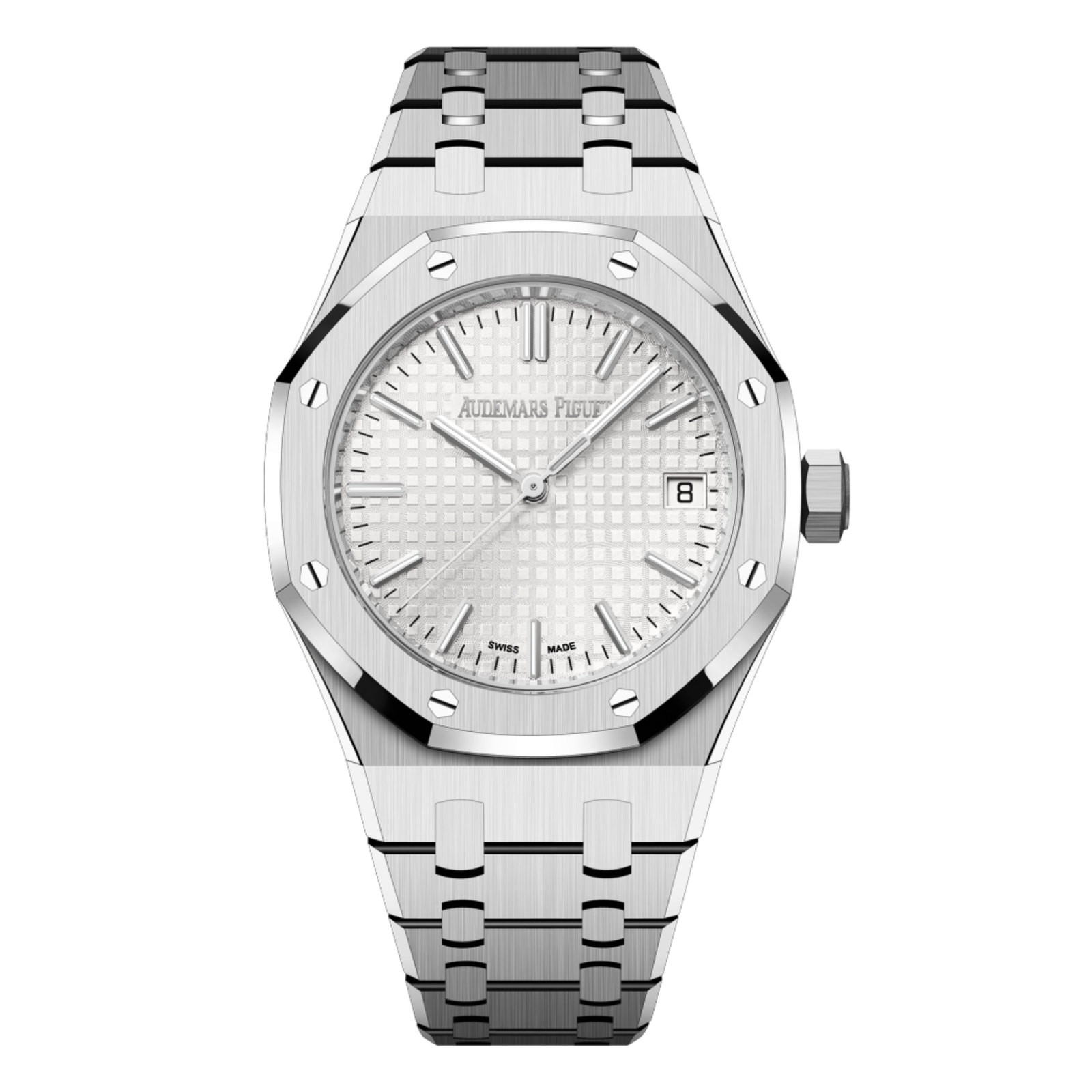 72dba422ce0d614e1b9bf1f8a1526049.png Royal Oak Selfwinding "50th Anniversary" Steel Silver Dial 37mm - Image 1