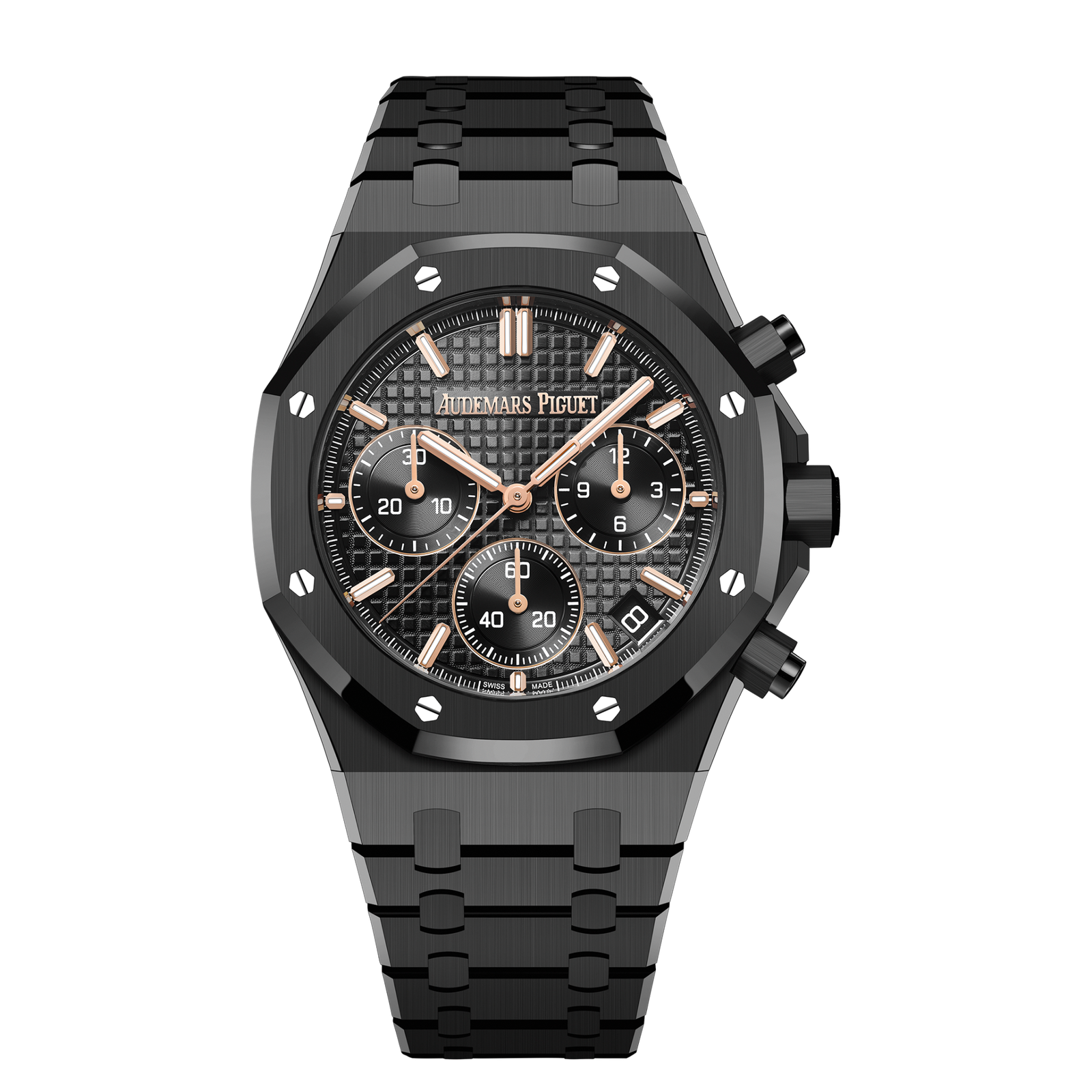 76bd8e81eeb7dc6c3952e58953ea2040.png Royal Oak Chronograph Ceramic Black Dial 41mm - Image 1