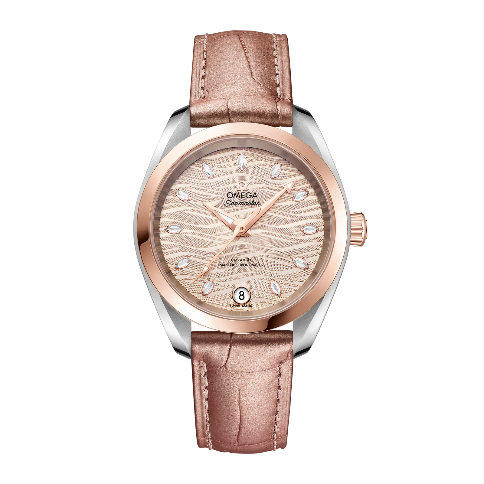 784f6248fd0659bccac163bcb39b9917.png Aqua Terra Rose Gold & Steel Grey Dial 34mm - Image 1