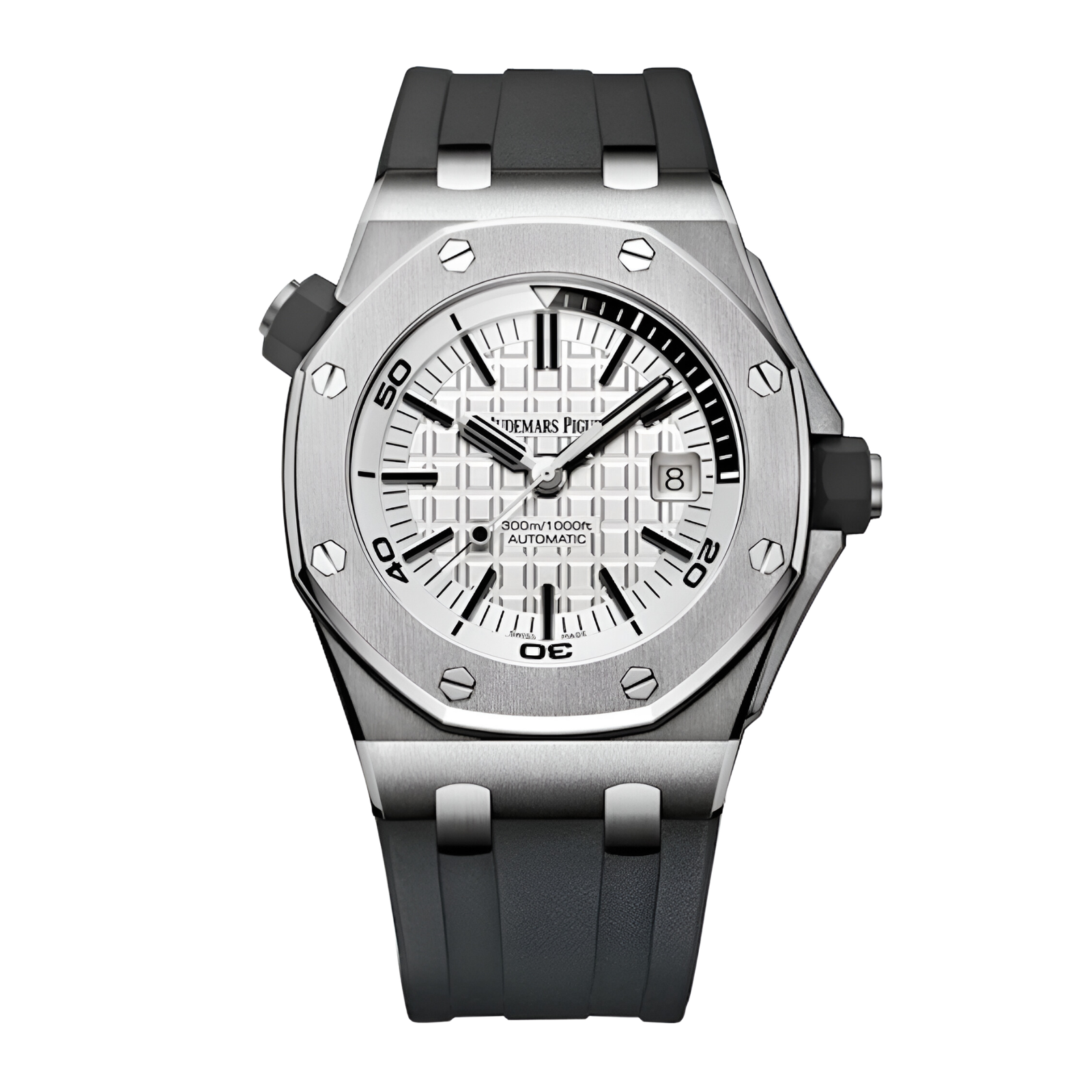 79b3ab43322f8fe3b018774a2bda116f.png Royal Oak Offshore Diver Steel Silver Dial 42mm - Image 1