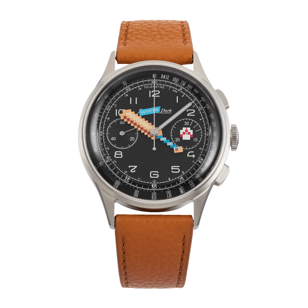 7a72b0a517c2fa60374c0ccbaaa053b7.webp Out of the Park - Seconde/Seconde/ Steel Black Dial 39mm - Image 1