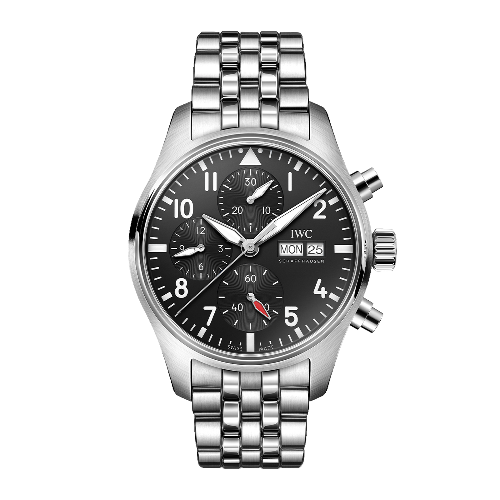7a8c15641b8dabb0e87c06fee836da34.png Pilot's Watch Chronograph Steel Black Dial 41mm - Image 1