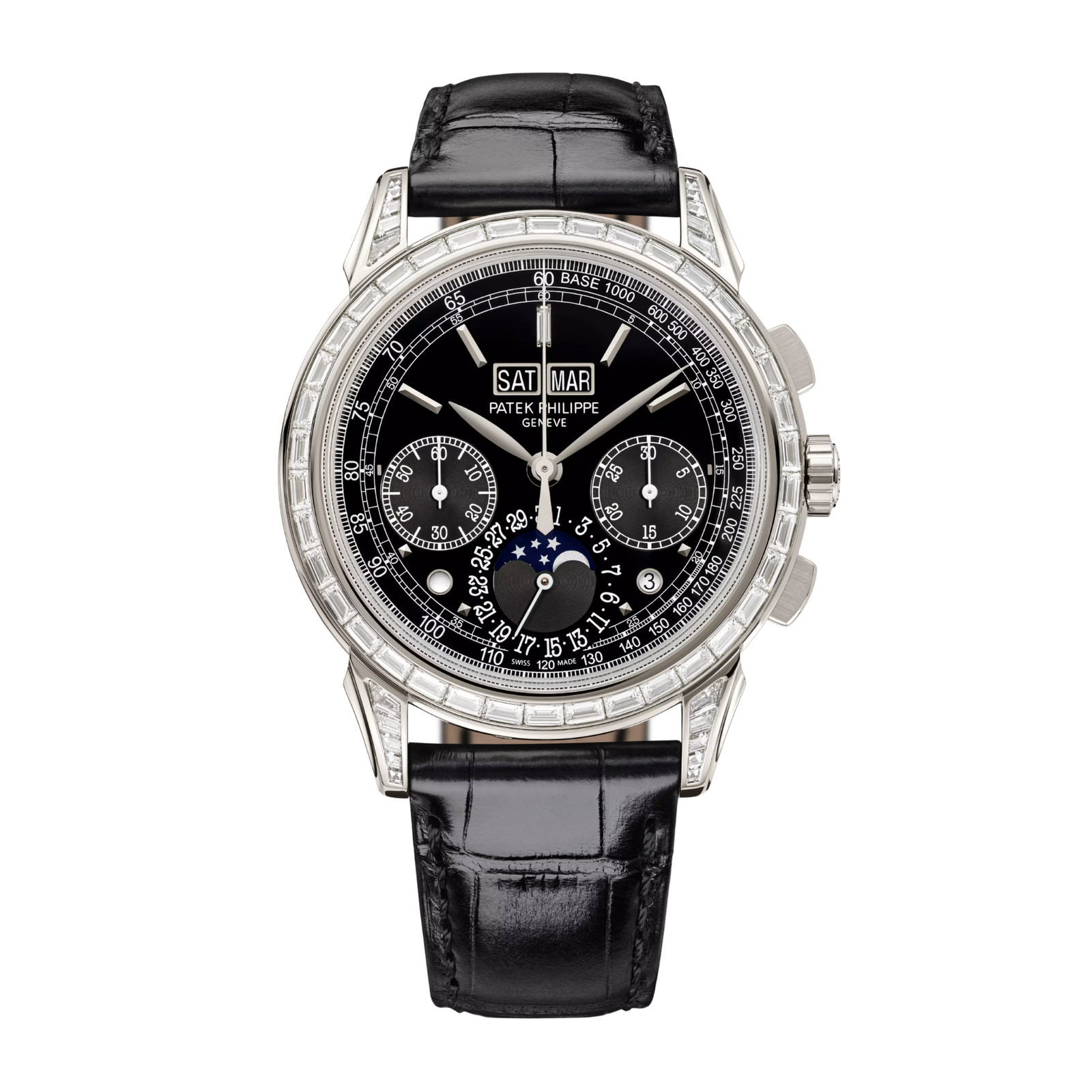7c4ff549061c1dbe04191e6daefc577f.png Perpetual Calendar Chronograph Platinum Diamond Black Dial 41mm【5271P-010】 - Image 1