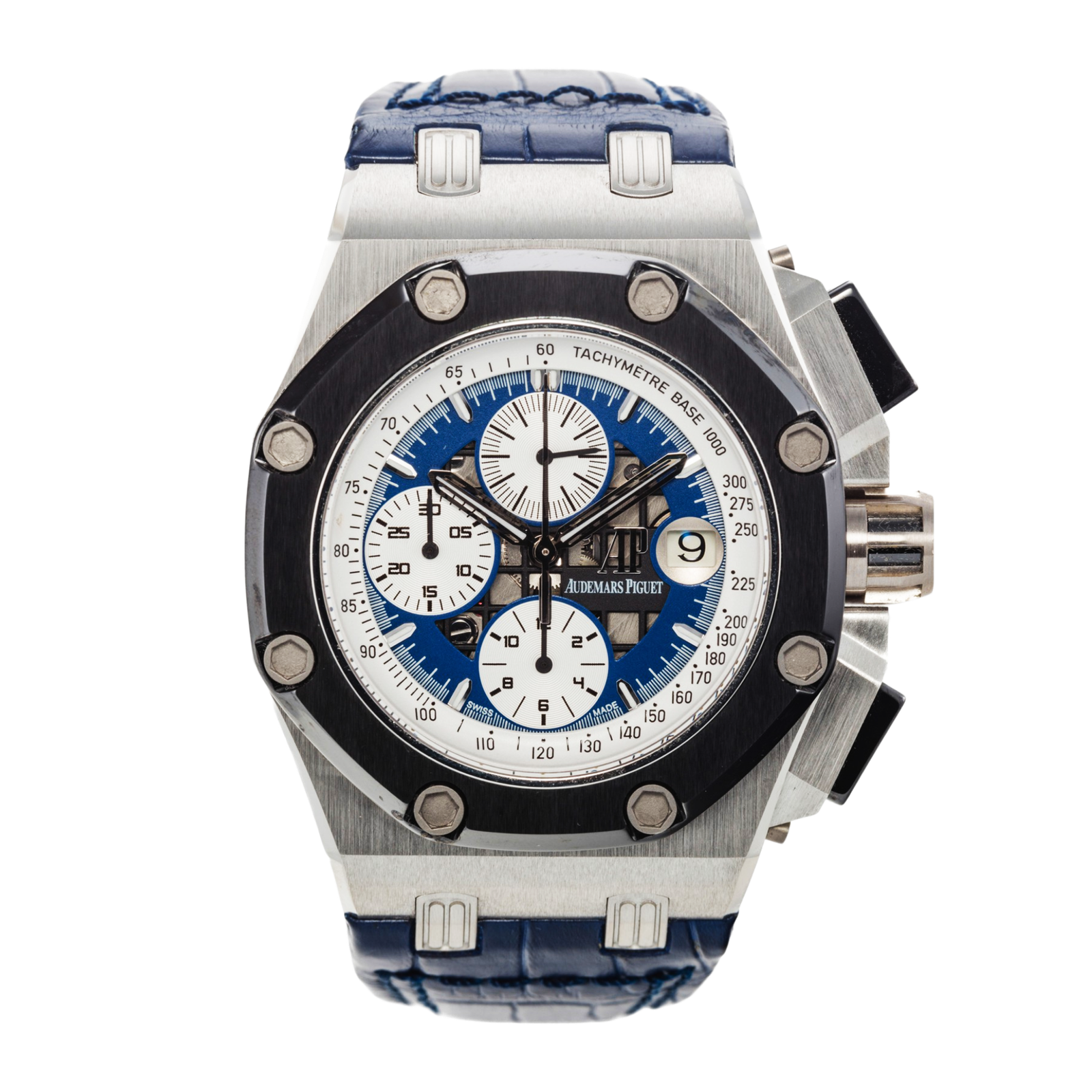7ca00d33bf43444f355698e09ed37feb.png Royal Oak Offshore "Barrichello II" Platinum Blue Dial 42mm - Image 1
