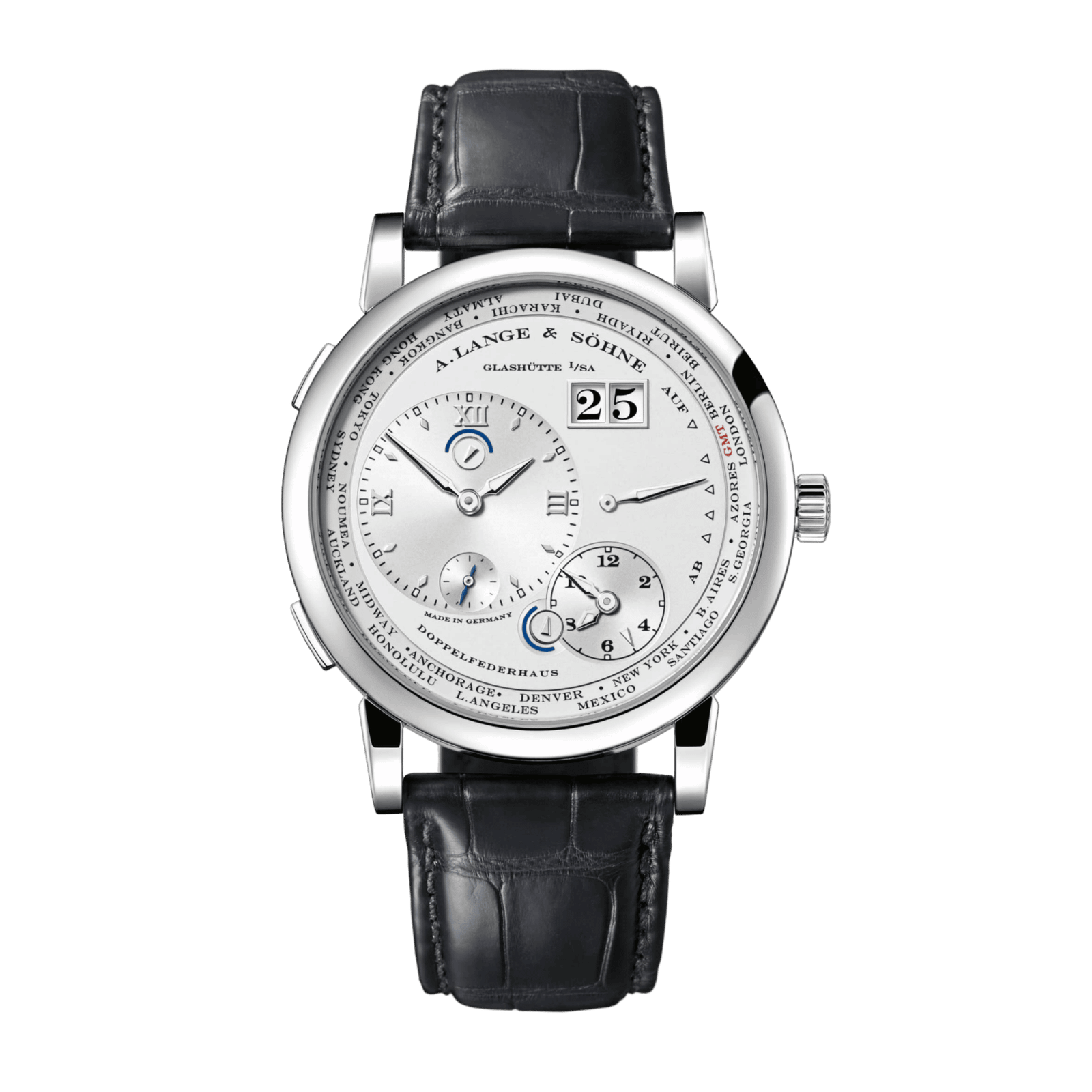 7e8642a05000d3e99c78c862b0ca888b.png Lange 1 Timezone White Gold Silver Dial 41mm - Image 1
