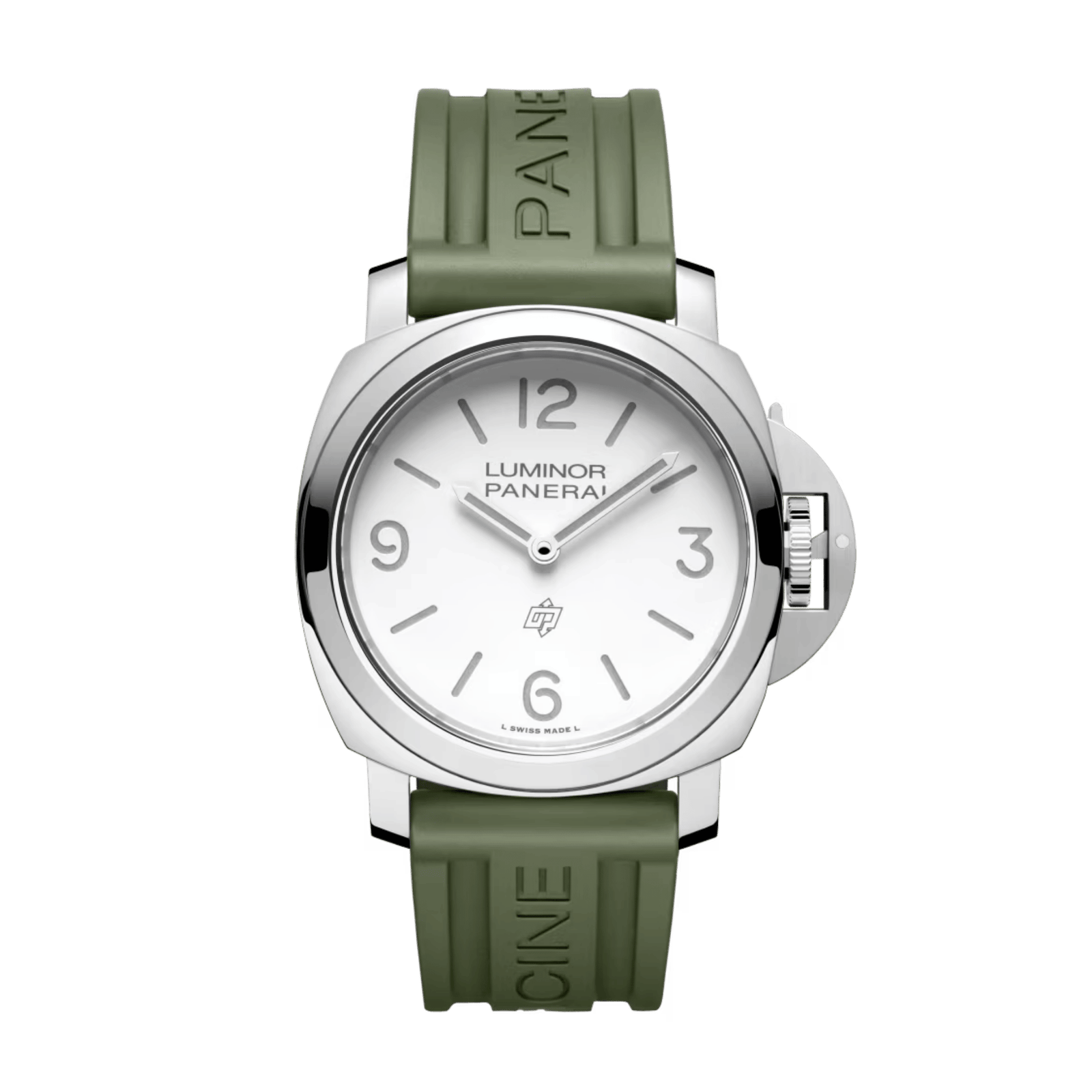 7f6d4b53487ae8d7820907fcf98bc689.png Luminor Logo Steel White Dial 44mm - Image 1