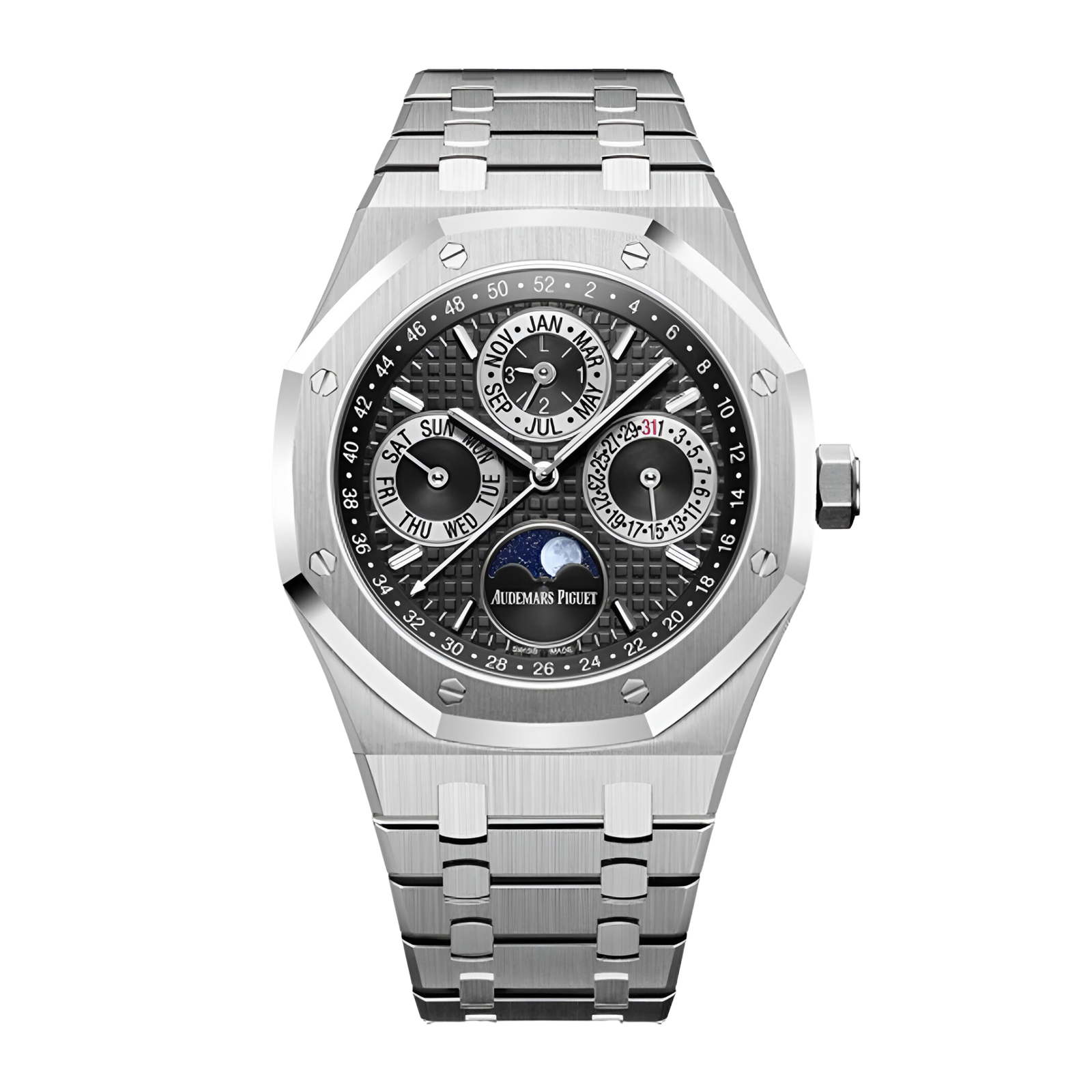 809ab167c555b73f39c1cdb450c53824.png Royal Oak Perpetual Calendar "Yoshida" Platinum Black Dial 41mm - Image 1