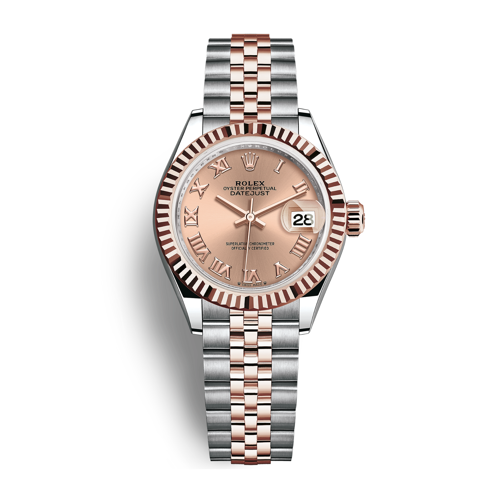 82dc8e828d8695b2d9af9b6ada85ec11.png Lady-Datejust Rose Gold & Steel Jubilee Pink Dial 28mm - Image 1