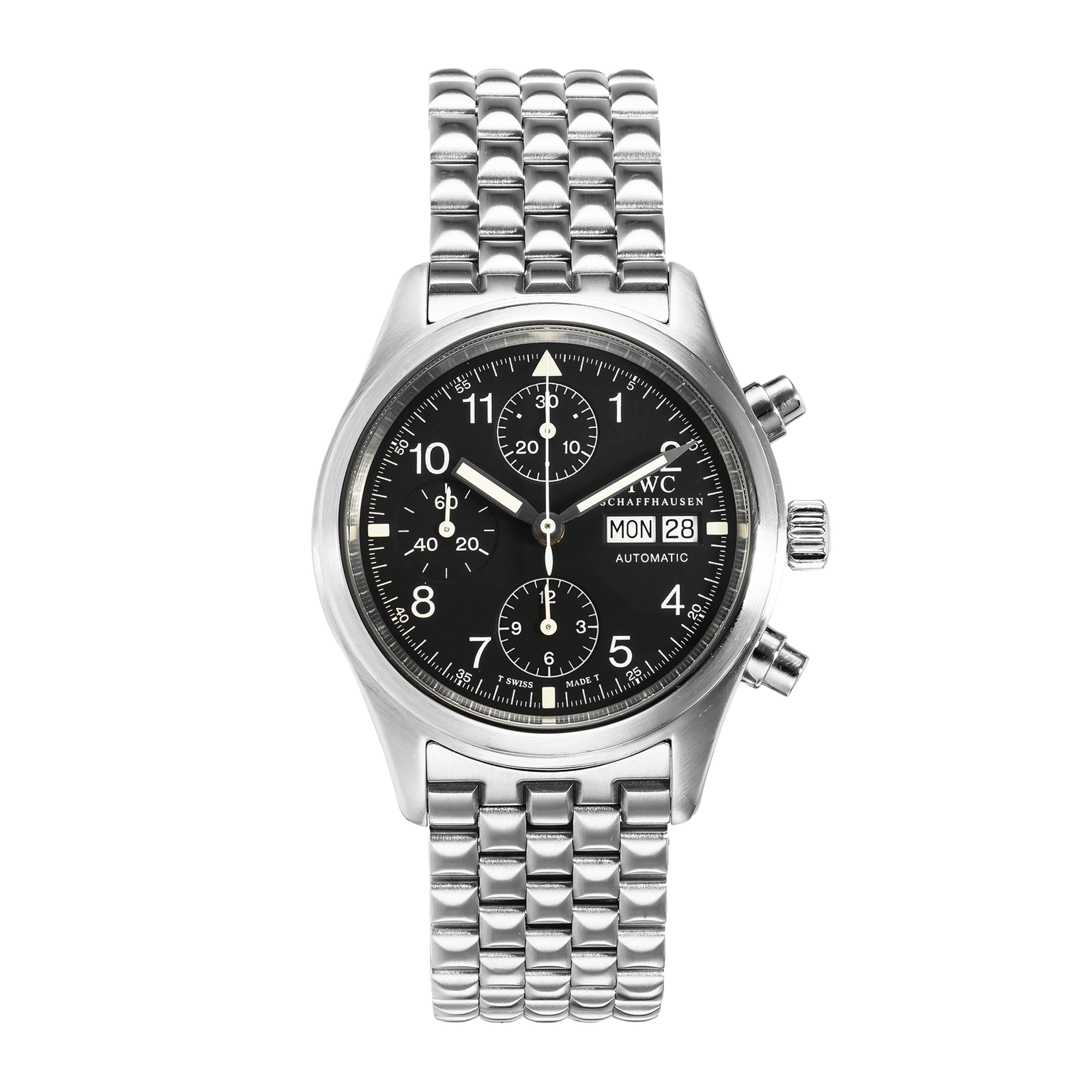 838994c5e5d87080aff57a986a0d6813.png Pilot Chronograph Steel Black Dial 39mm - Image 1