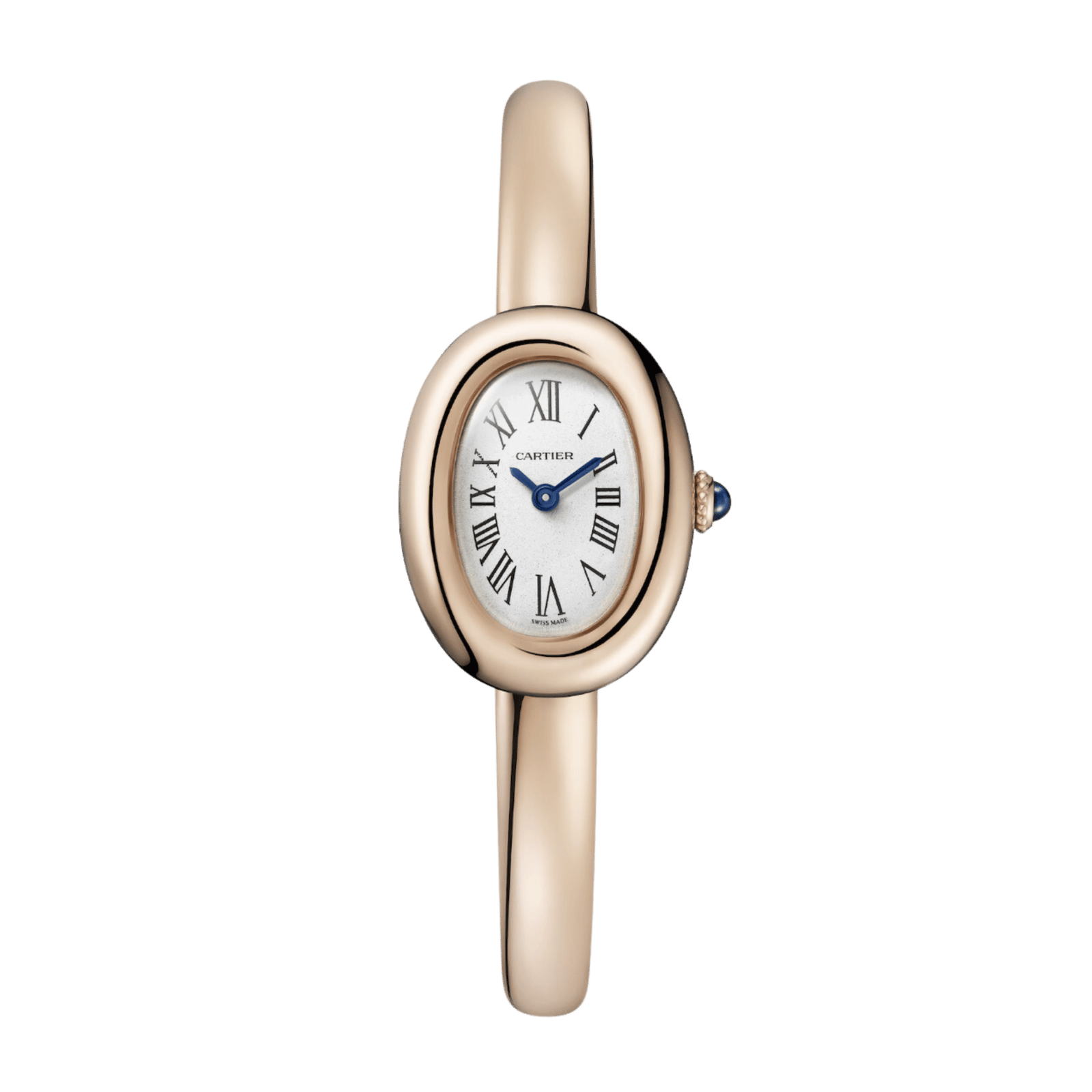 83dcb0ae25da779900658b802d27b3b6.png Baignoire de Cartier Size 16 Rose Gold Silver Dial 18mm - Image 1