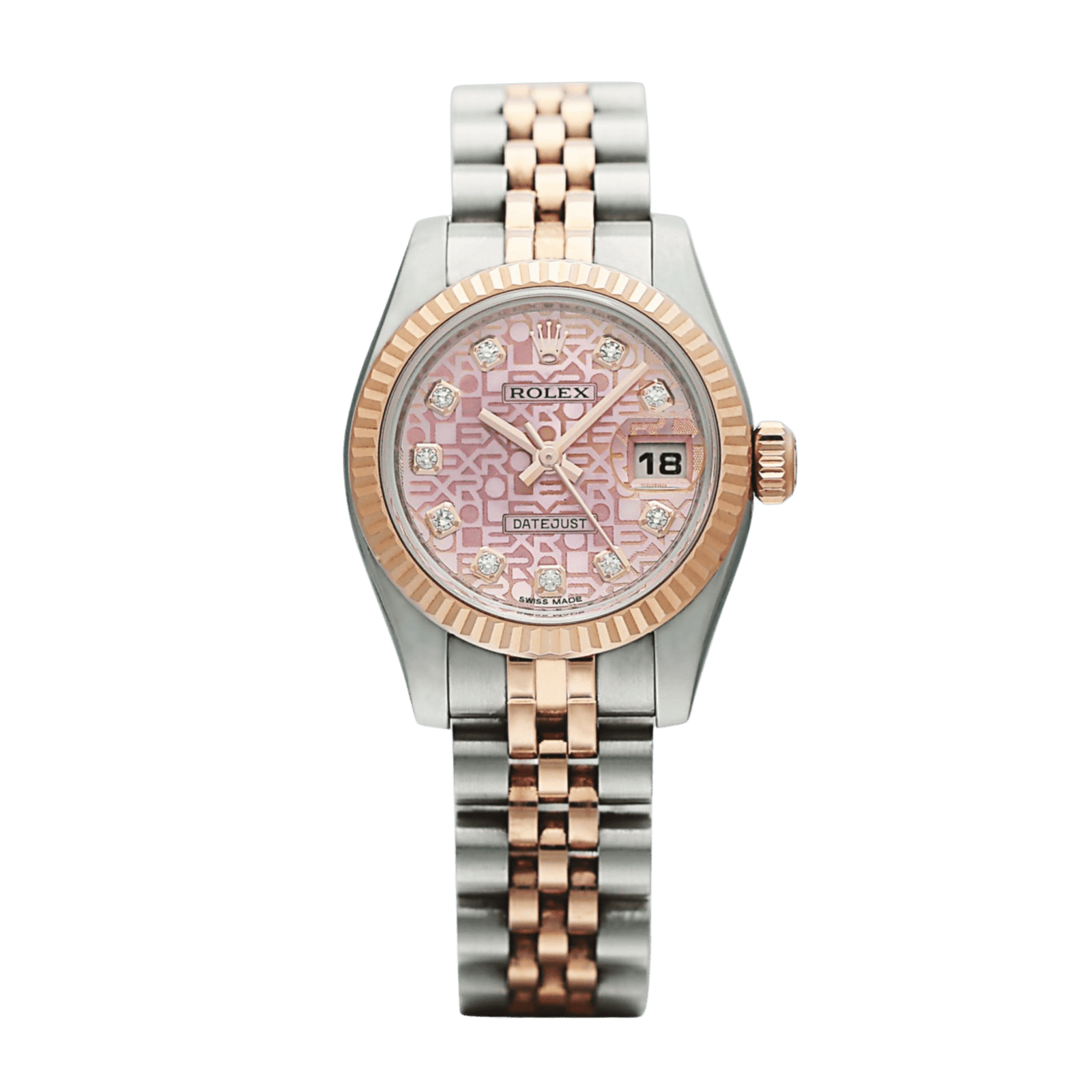 85b1e2865af88365484adc143baf8505.png Lady-Datejust Rose Gold & Steel Jubilee Pink Computer Dial 26mm - Image 1