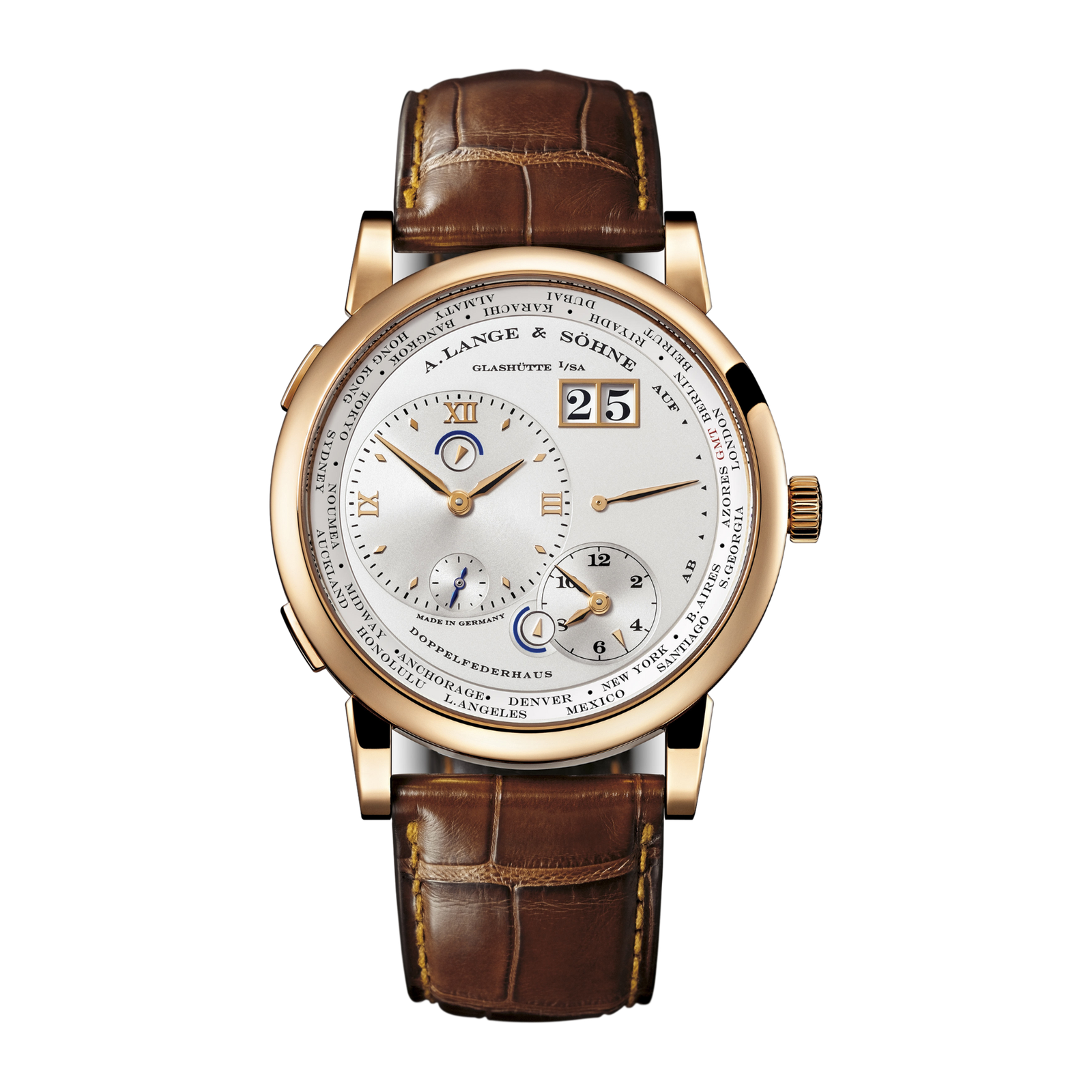 8635ea280fcdf42652551399a20b4cfd.png Lange 1 Timezone Rose Gold Silver Dial 41mm - Image 1