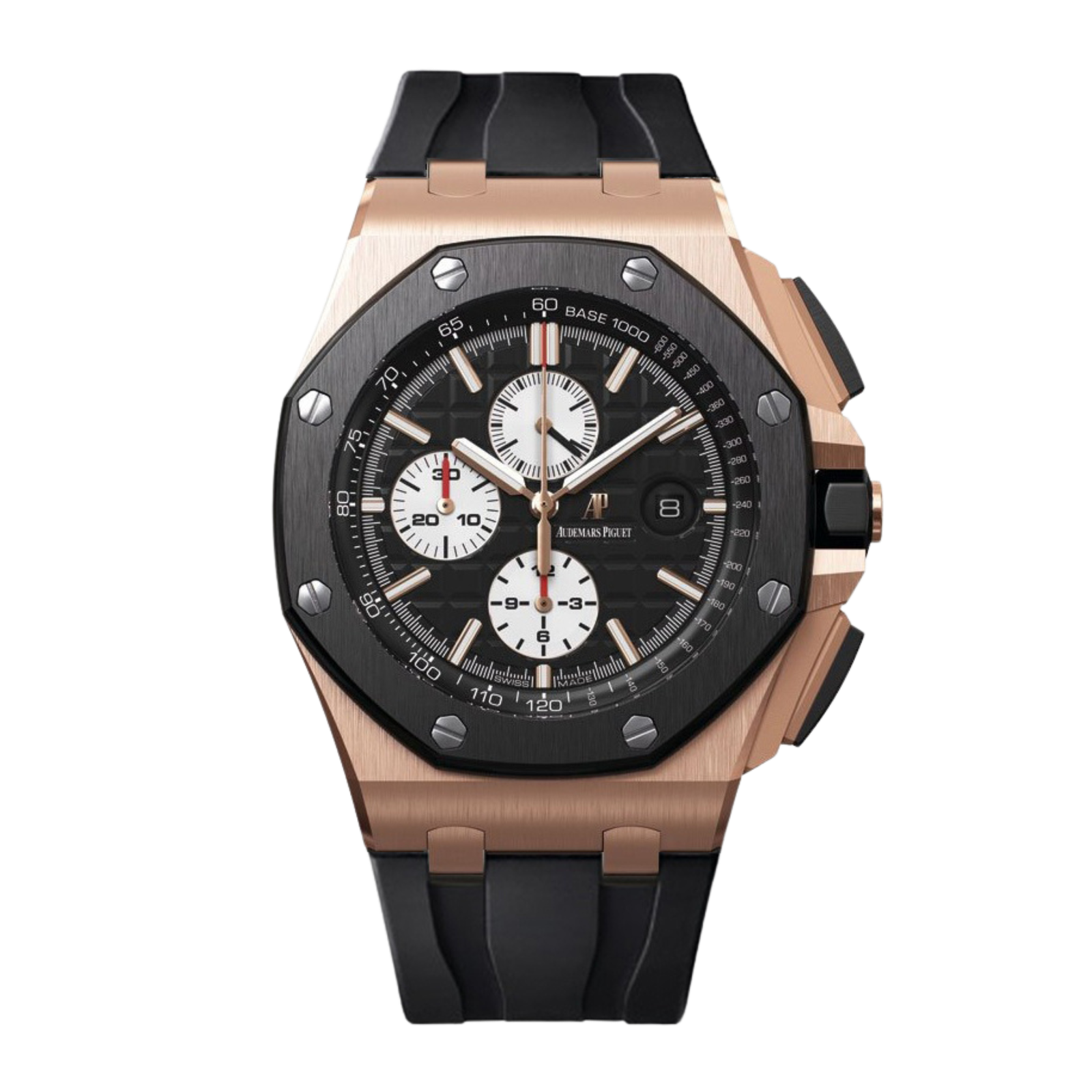 86dadf8d5a0149109c4905c65f060ef4.png Royal Oak Offshore Chronograph Rose Gold Black Dial 44mm - Image 1