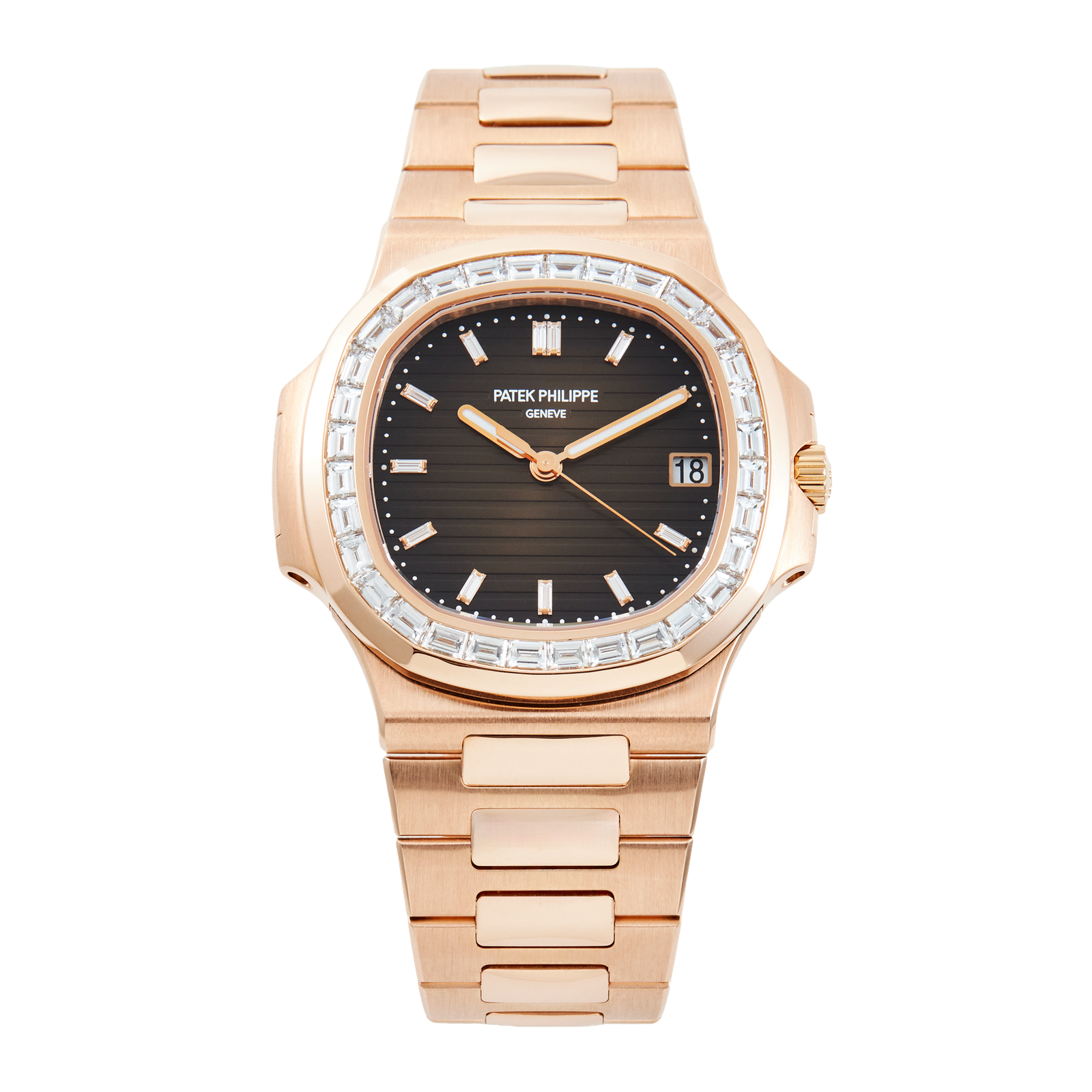 87355090206636f96c5d2b2cdef3f721.png Nautilus Rose Gold Diamond Brown Dial 40mm - Image 1