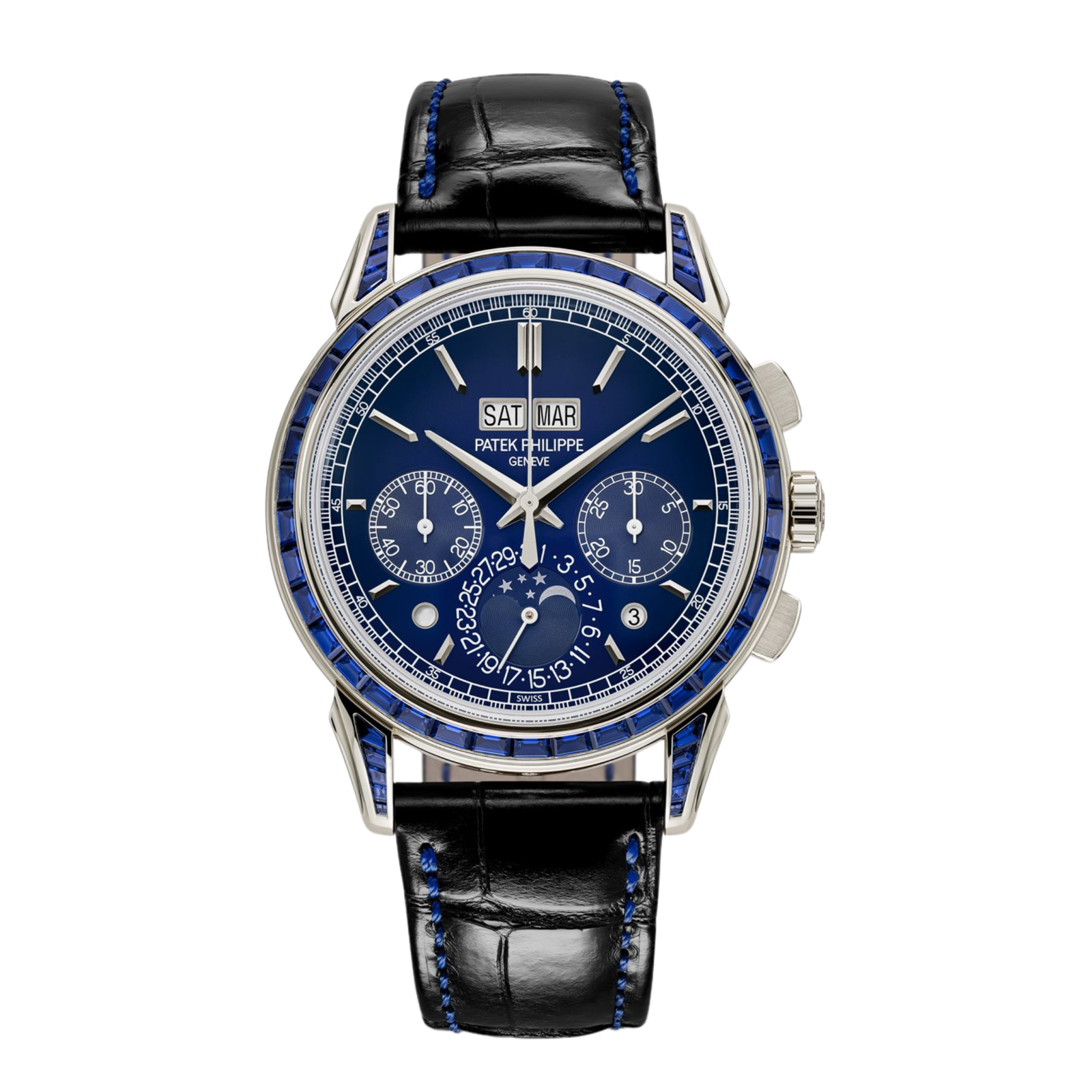 889eefae32b27c39fa970b123df4ecd7.png Perpetual Calendar Platinum Gem-Set Blue Dial 41mm【5271/11P-010】 - Image 1