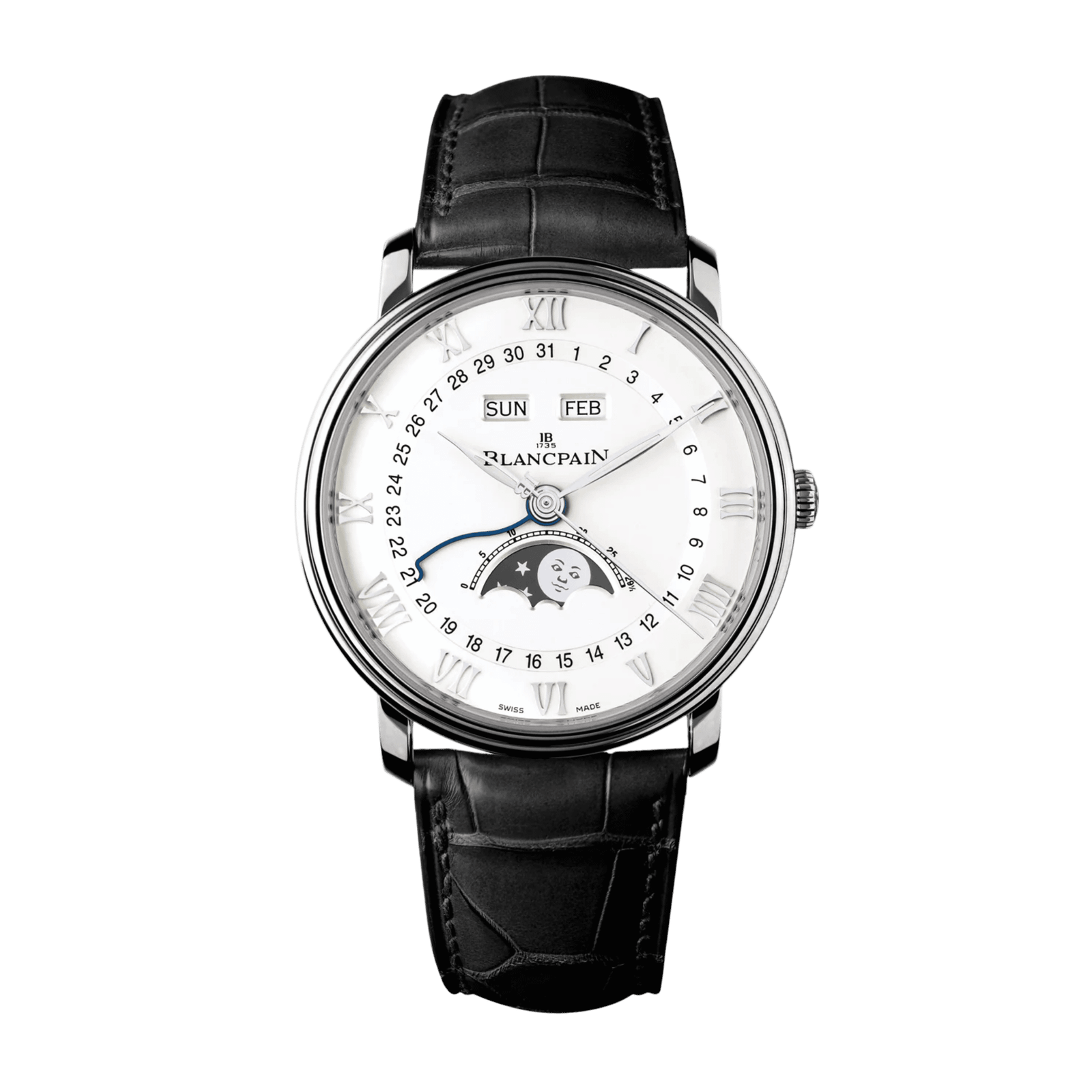 890330cd81825429d2ba64eec131ce3e.png Villeret Quantième Complet Steel White Dial 40mm - Image 1